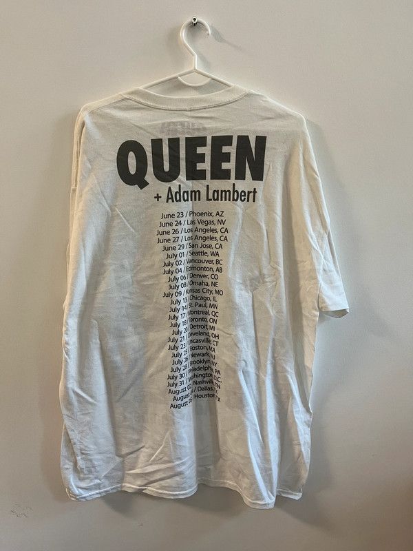Band Tees Queen + Adam Lambert Merch Tour XL T-Shirt Size US XL / EU 56 / 4 - 2 Thumbnail