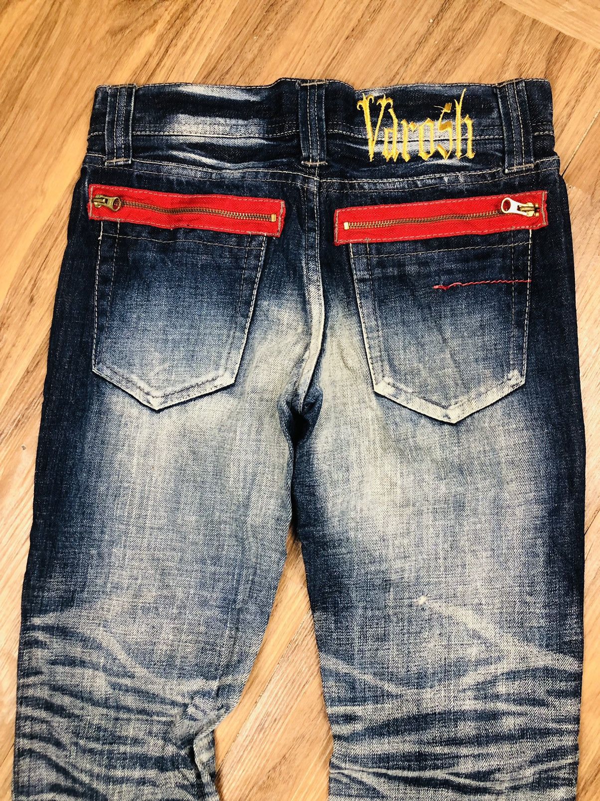 If Six Was Nine Varosh Designer Ripped Jeans with Ankle Zips (40) Size 42" / US 20 - 14 Thumbnail