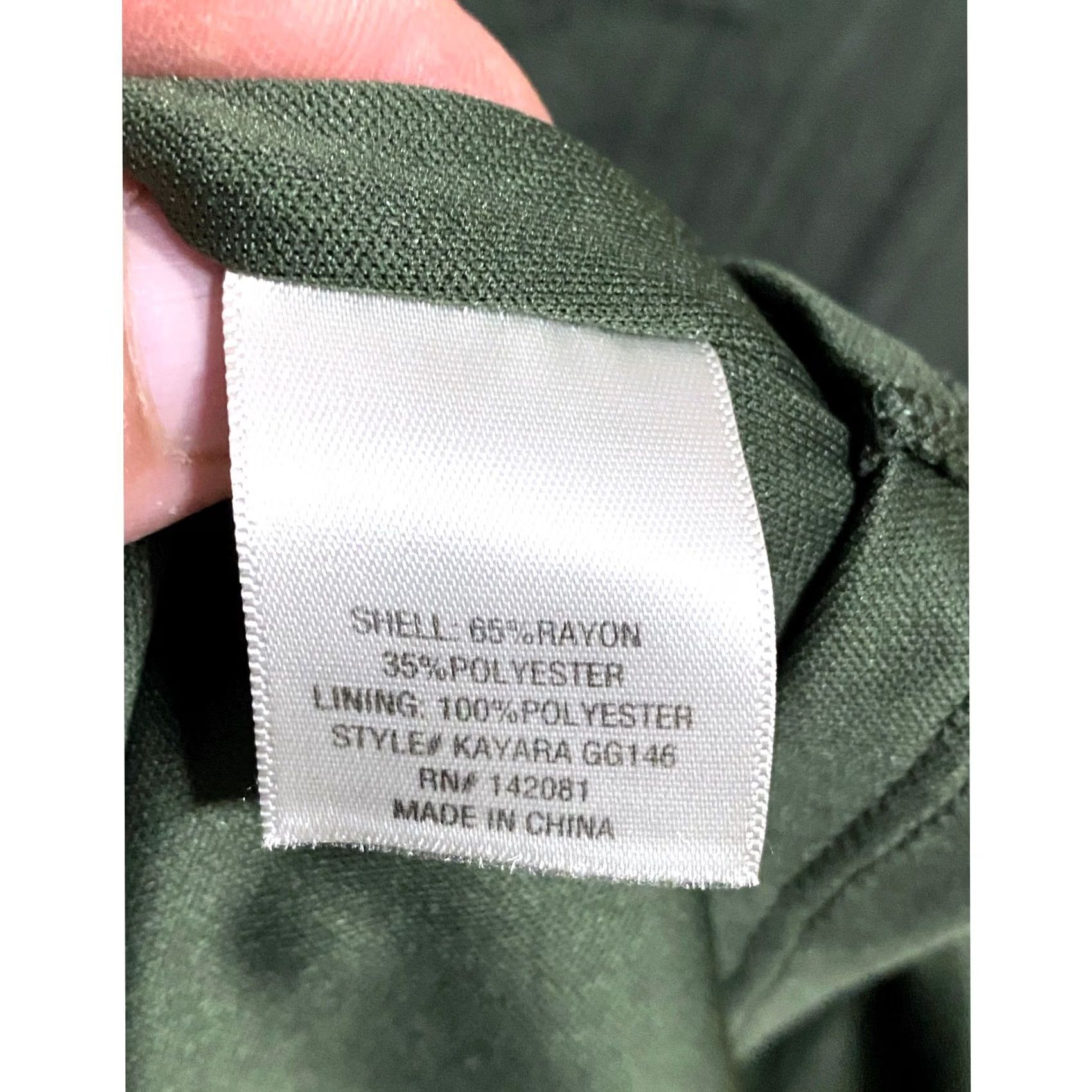 Vintage VINTAGE Mi ami Dress Womens XL Green Neck Ruffles Open Back Tie Closure Boho Fairy Dainty Y2K Size XL / US 12-14 / IT 48-50 - 7 Thumbnail