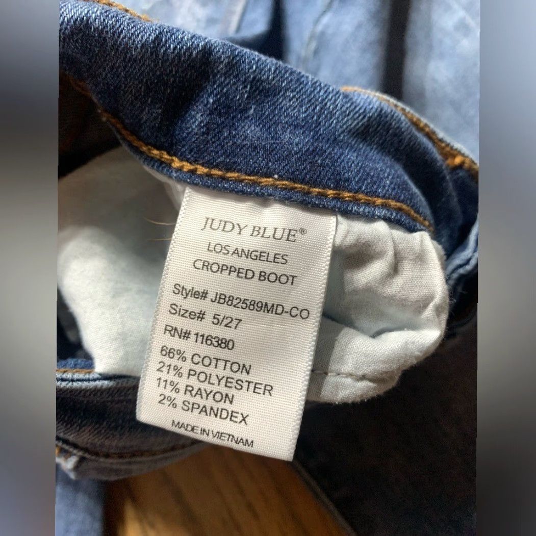 Vintage Judy Blue Bootcut Jeans Women 27 Blue Cropped Size 27" / US 4 / IT 40 - 7 Thumbnail