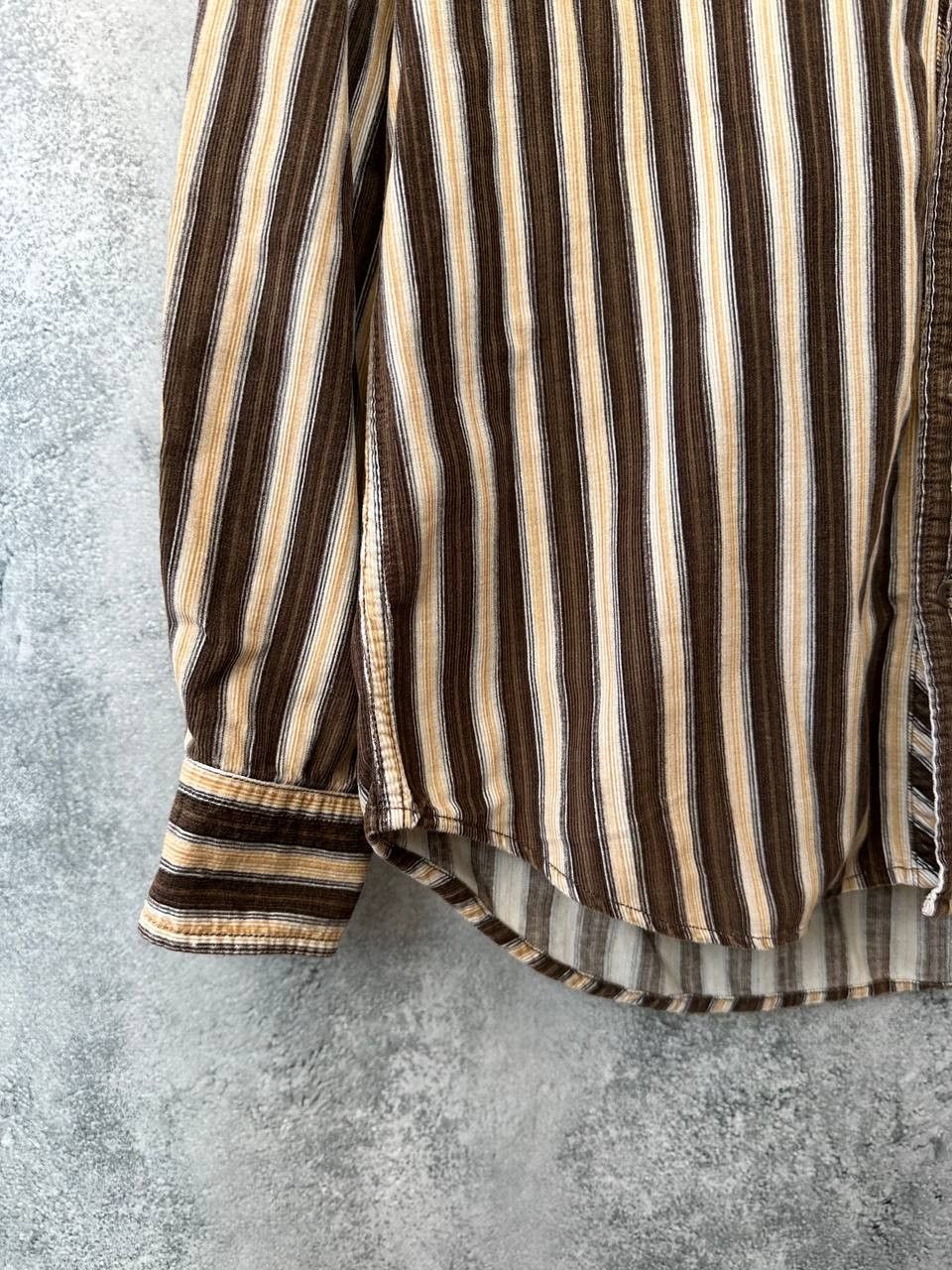 Kansai Yamamoto Jeans Striped Shirt NPE 777 Button Up