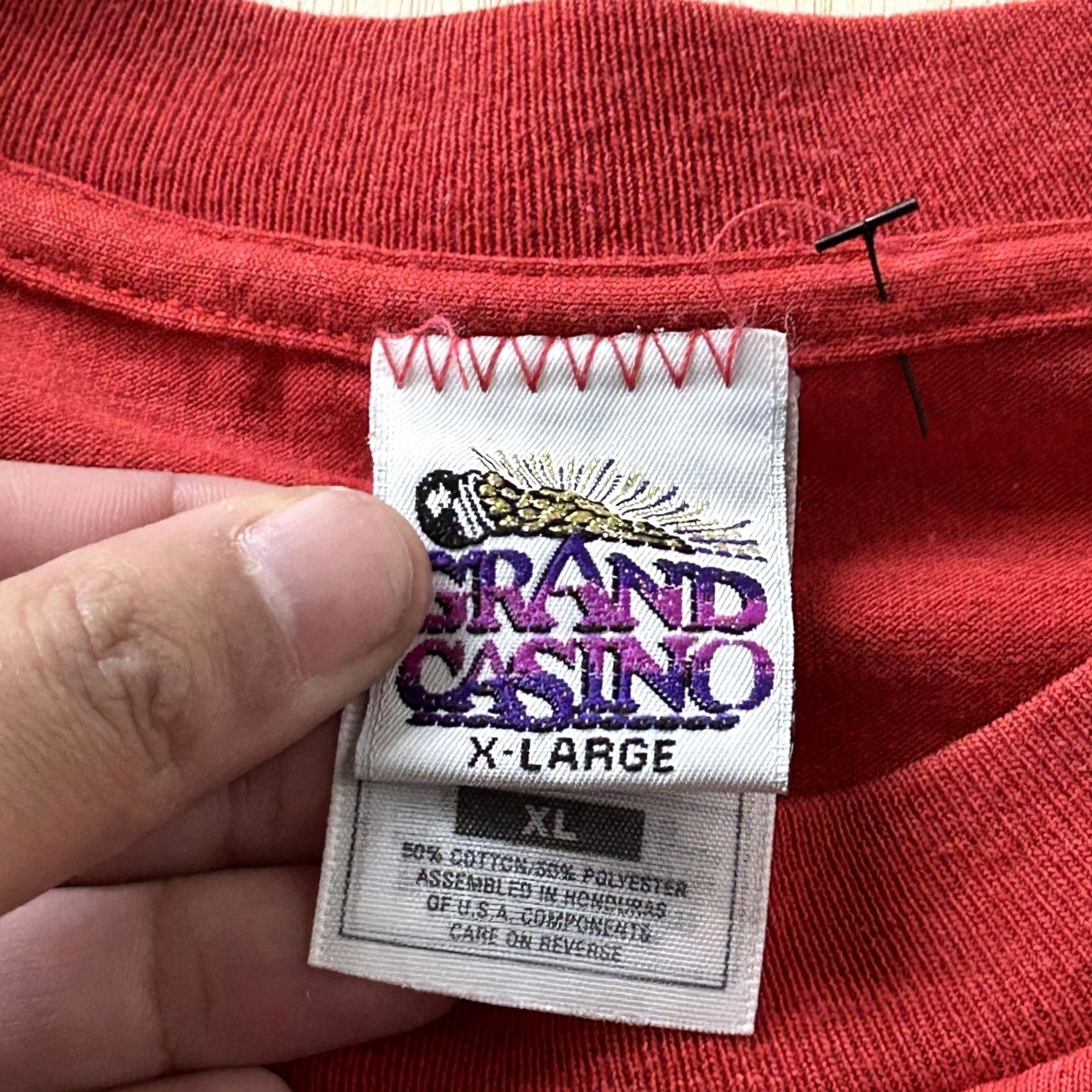 Vintage VINTAGE Grand Casino Tunica Shirt Mens XL Red Mississippi Graphic Tee T-Shirt Size US XL / EU 56 / 4 - 3 Thumbnail