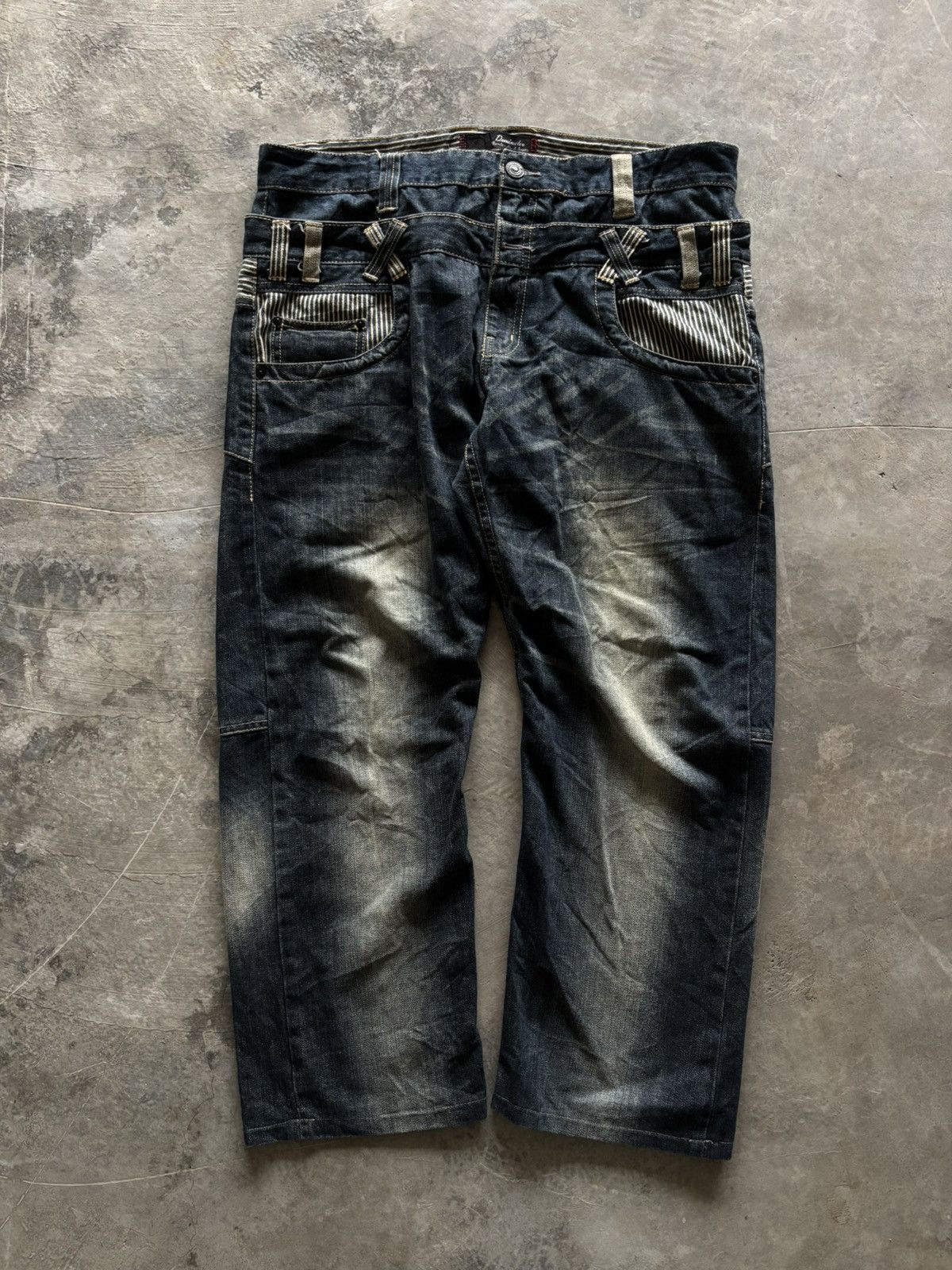 PPFM DOUBLE WAIST DOMINATE JAPANESE WASHED PUNK GRUNGE MUD RUSTY Size US 37 - 1 Thumbnail