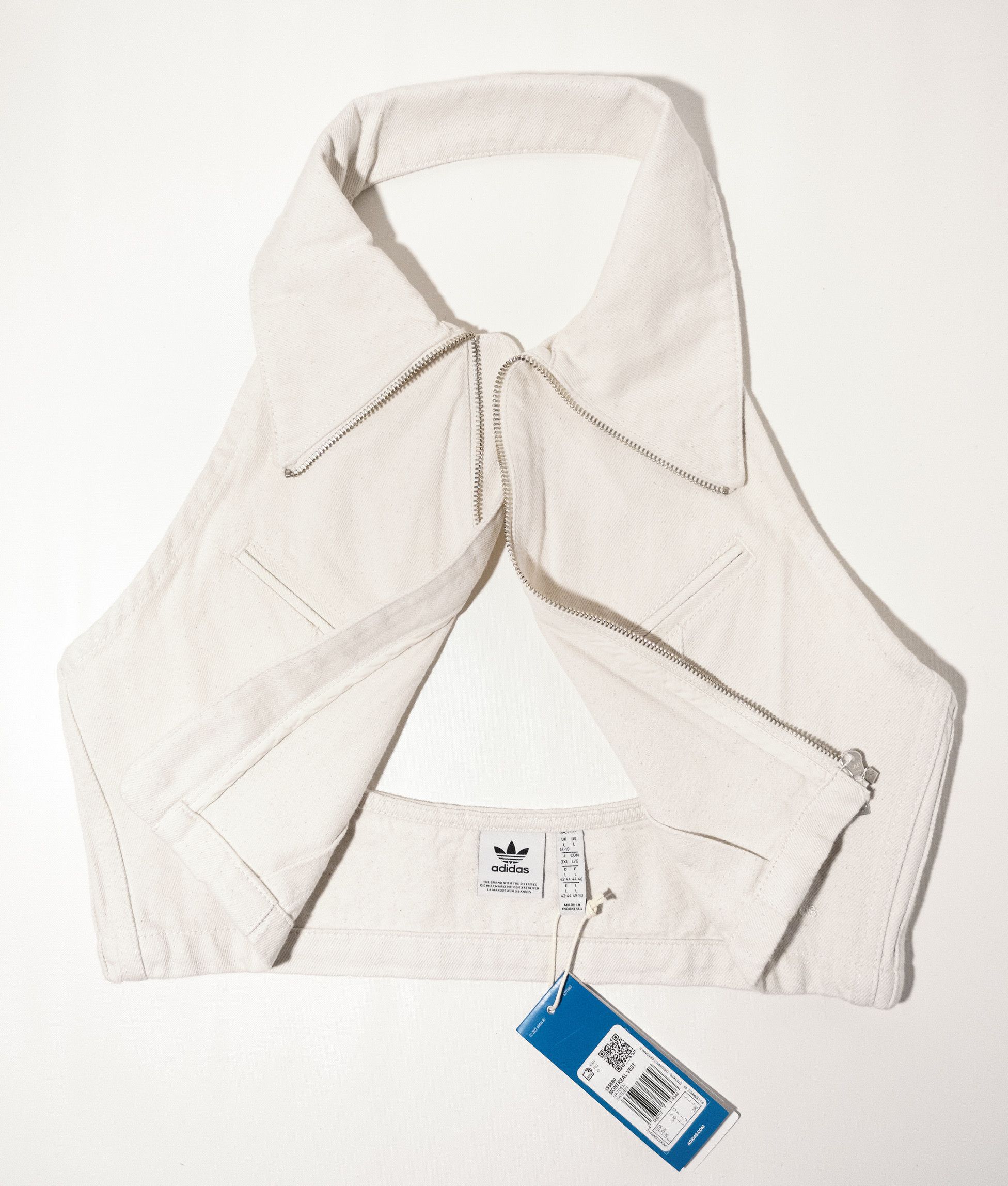 Adidas Adidas Fashion Montreal Vest, raw undyed denim, off white Size L / US 10 / IT 46 - 8 Thumbnail