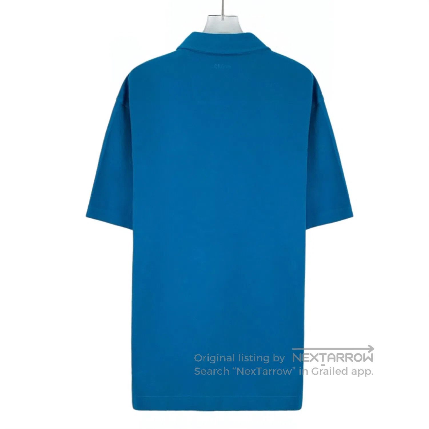 Ermenegildo Zegna Zegna Blue Logo Letter Embroidery Cotton Collar Short Slee Size US S / EU 44-46 / 1 - 2 Thumbnail