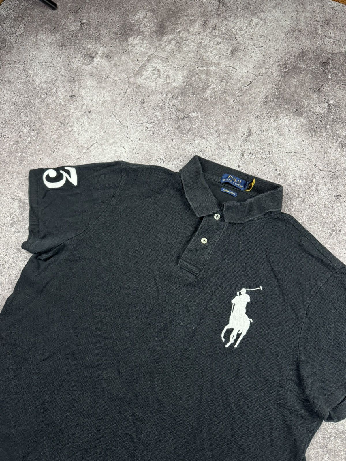 Polo Ralph Lauren Vintage Polo Ralph Lauren Black Polo Number 3 cheef keef Size US L / EU 52-54 / 3 - 2 Thumbnail