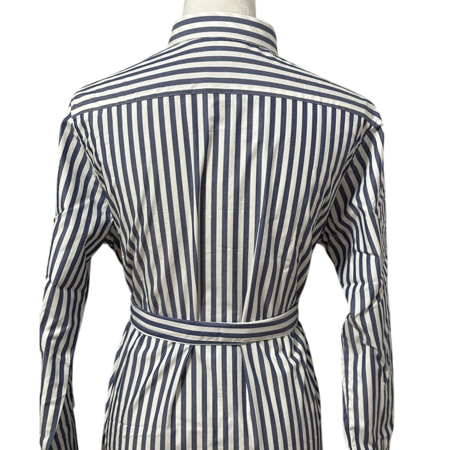 Other Pennington & Bailes Navy White Stripe Belter Shirt Dress L Size L / US 10 / IT 46 - 5 Thumbnail