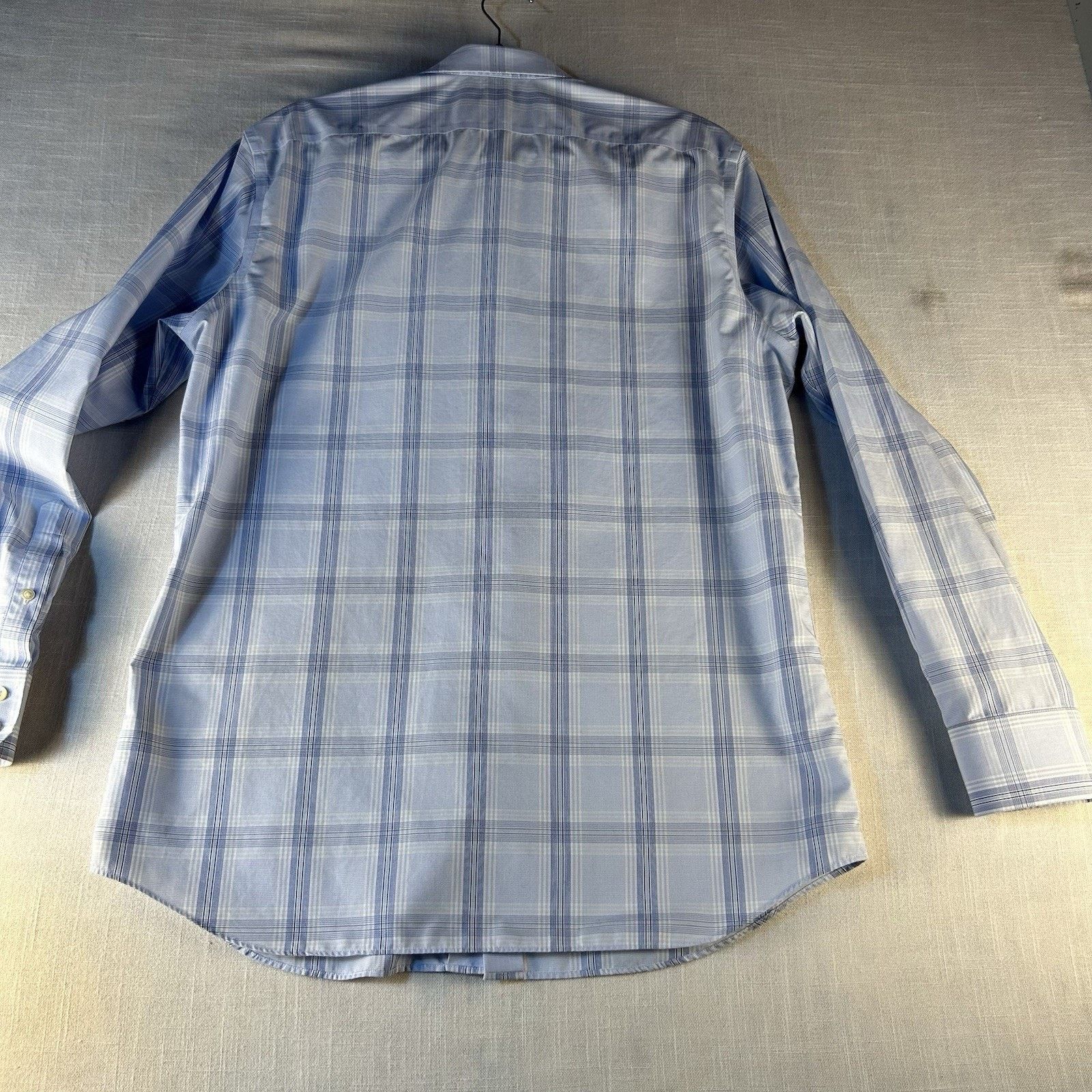 Banana Republic Banana Republic Non-Iron Slim Fit L Blue Plaid Long Sleeve Size US L / EU 52-54 / 3 - 11 Thumbnail