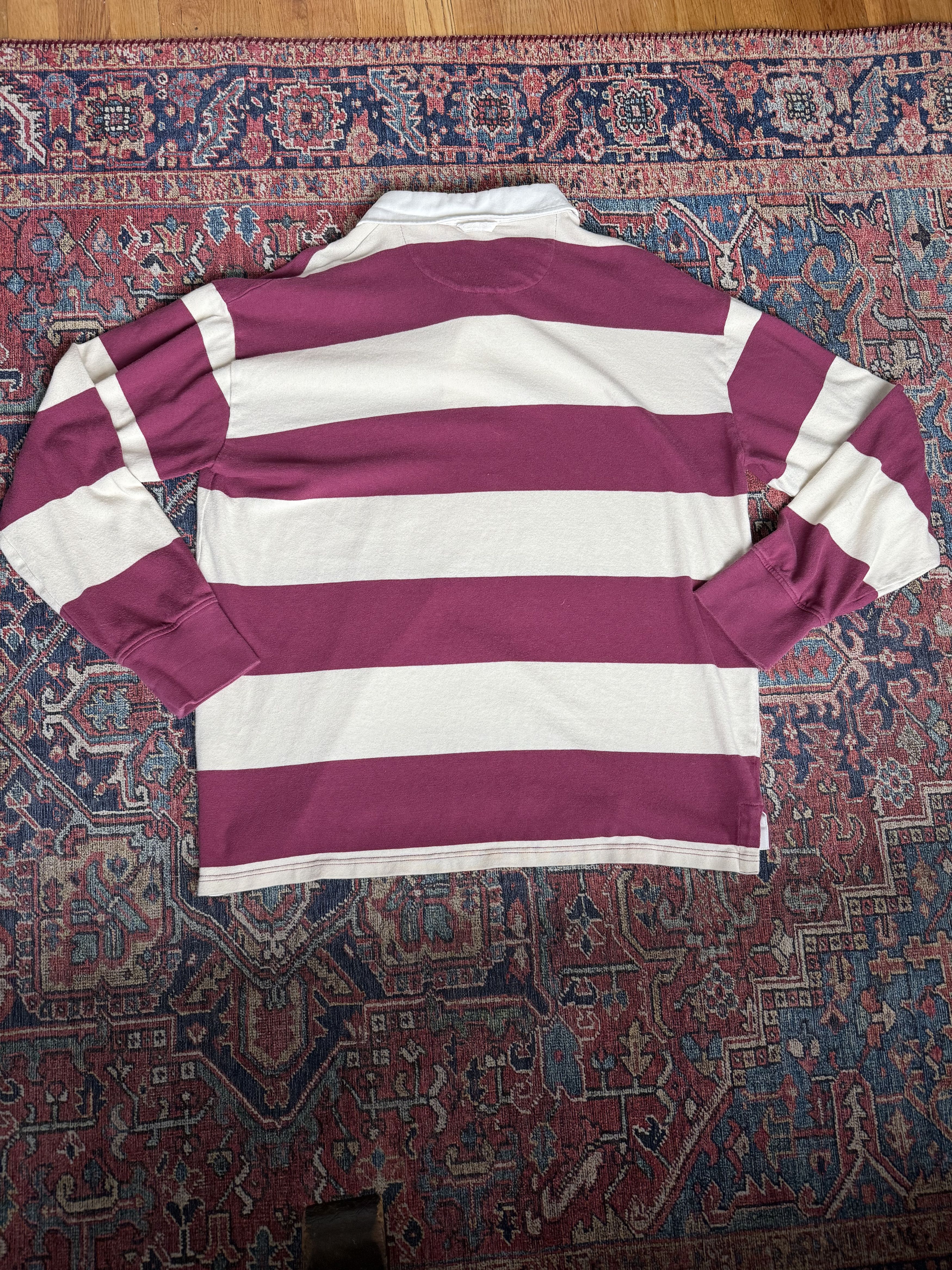 Gant Gant Block Striped Heavy Rugger Cream and Pink Rugby Shirt Size US XL / EU 56 / 4 - 2 Thumbnail