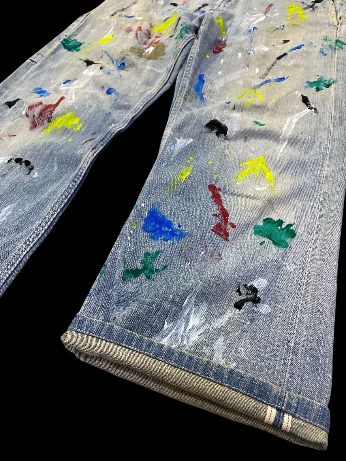 Edwin × Margaret Howell × Vintage Vtg Margaret Howell x Edwin Selvedge Jeans Paint Splatter Size US 32 / EU 48 - 6 Thumbnail