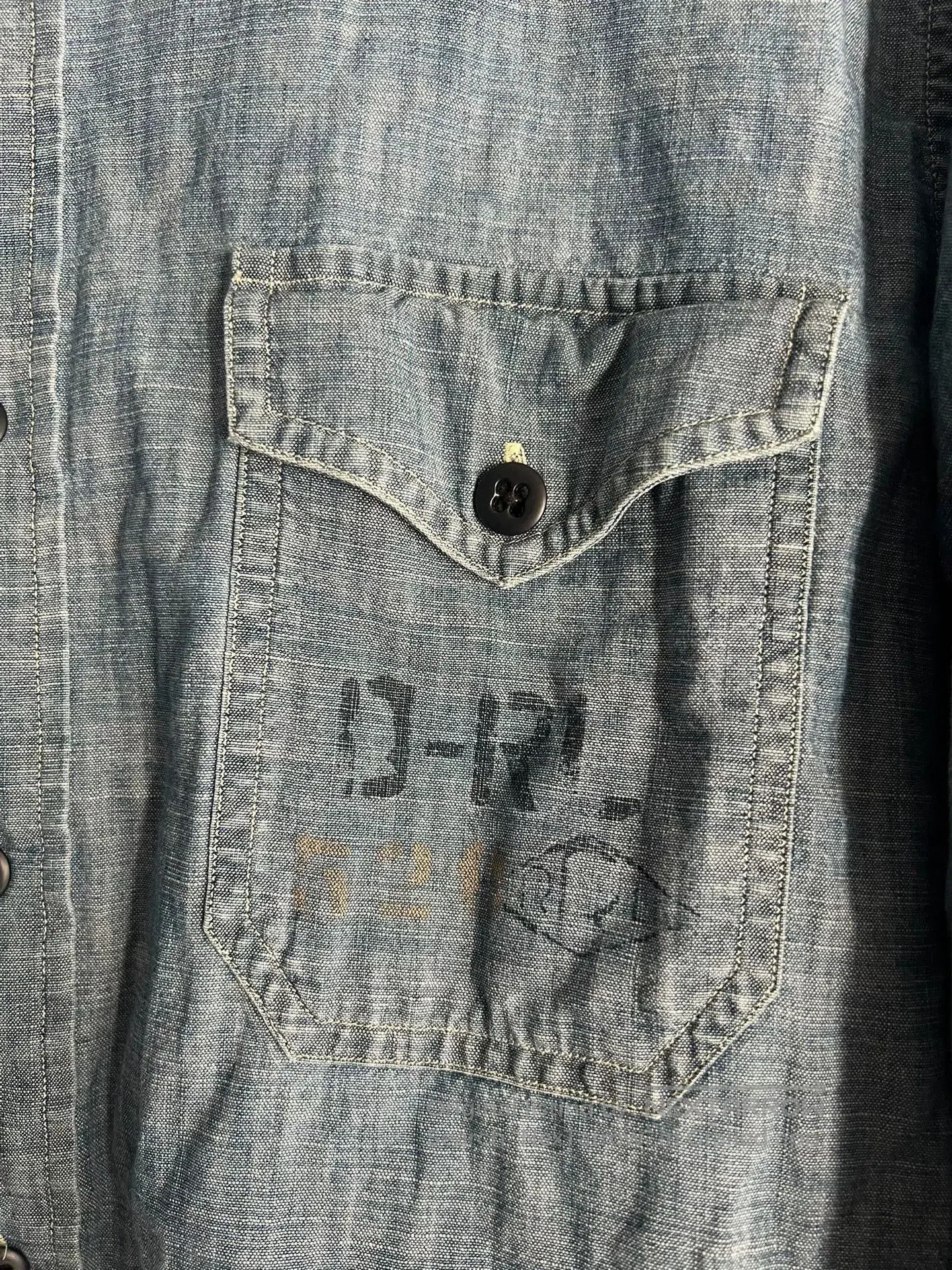 RRL Ralph Lauren RRL Double RL Vintage Military Denim Shirt. Size US L / EU 52-54 / 3 - 6 Thumbnail