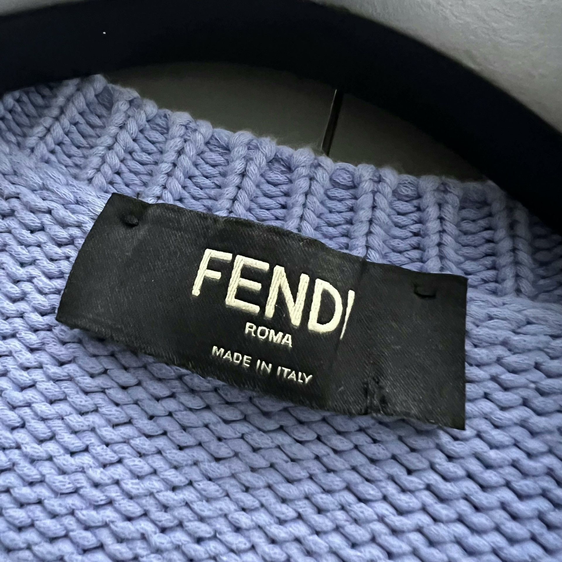 Fendi FENDI Blue V-Neck Knitted Vest Size US M / EU 48-50 / 2 - 2 Thumbnail