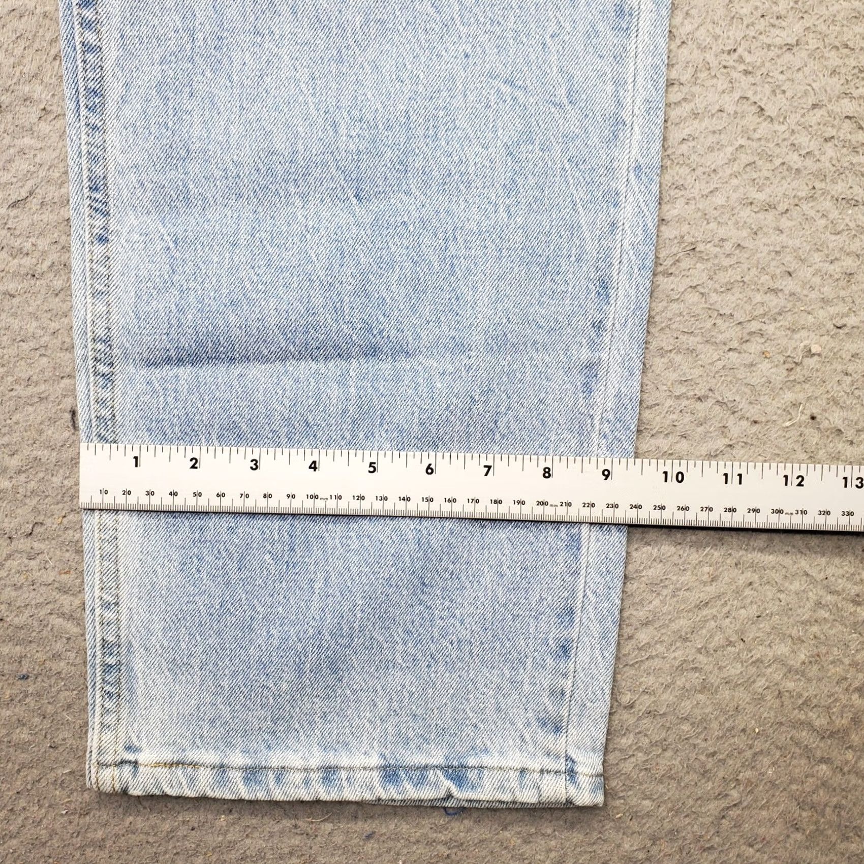 Wrangler Wrangler Jeans Mens 42x30 Blue Premium Denim Whiskered Straight Leg 1096FXVBI Size US 42 / EU 58 - 5 Thumbnail
