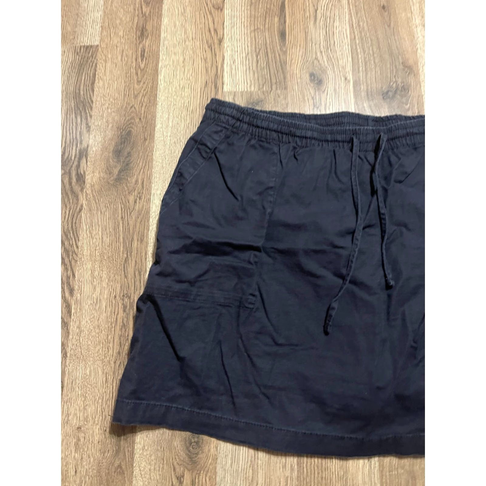 Lands' End VINTAGE? Wait no Lands' End Skort Women’s 20W Black Tie Waist Mini Skirt Short Casual Size 42" / US 20 - 4 Thumbnail