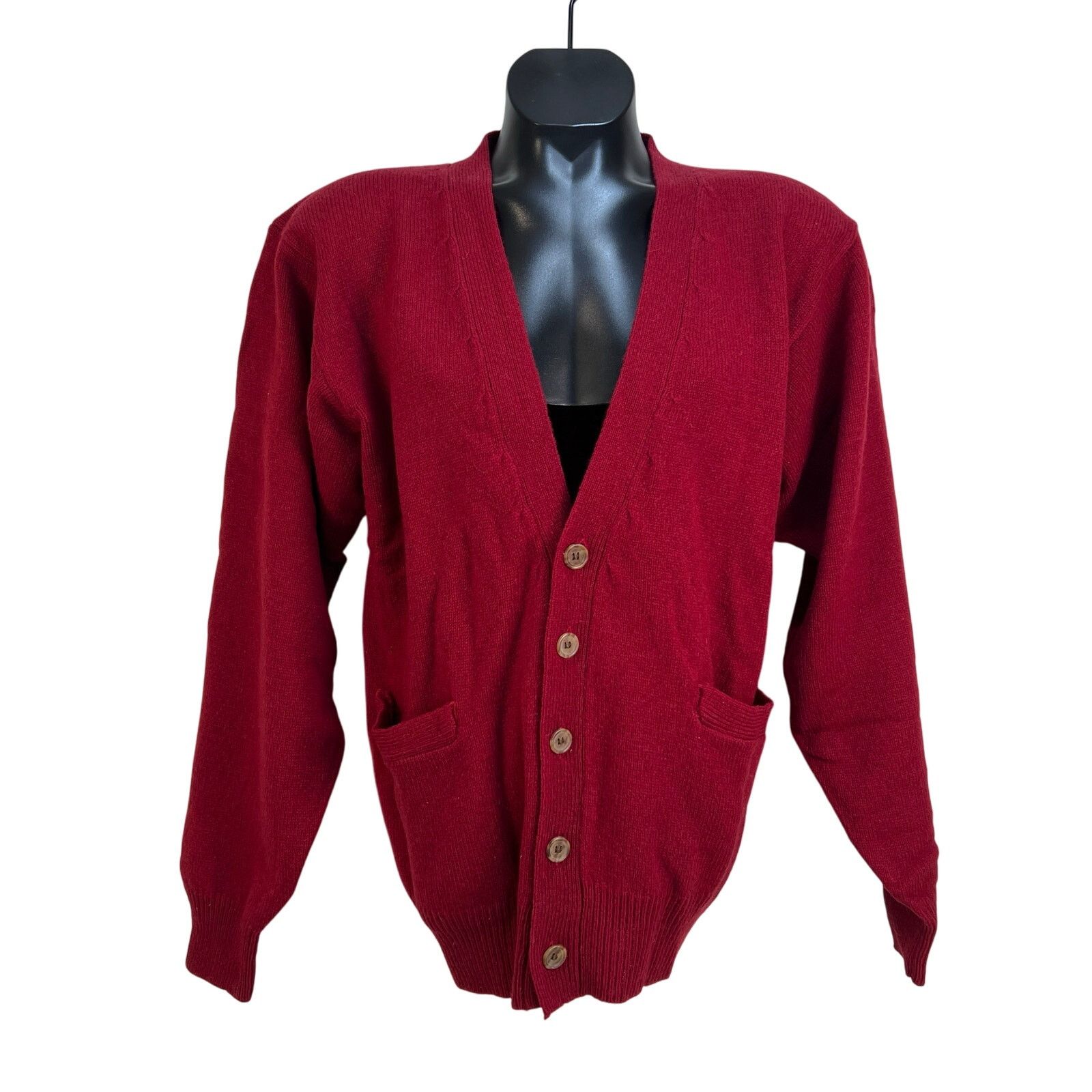 Vintage Vintage Red Australian Wool Cardigan Size US M / EU 48-50 / 2 - 1 Thumbnail