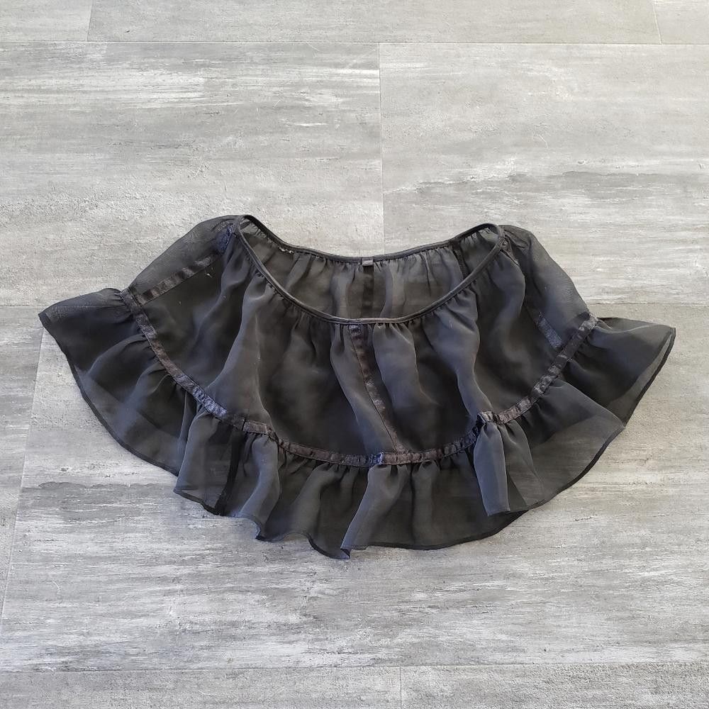 Designer Black Ribbon Detailed Sheer Pajama Mini Size ONE SIZE - 1 Thumbnail