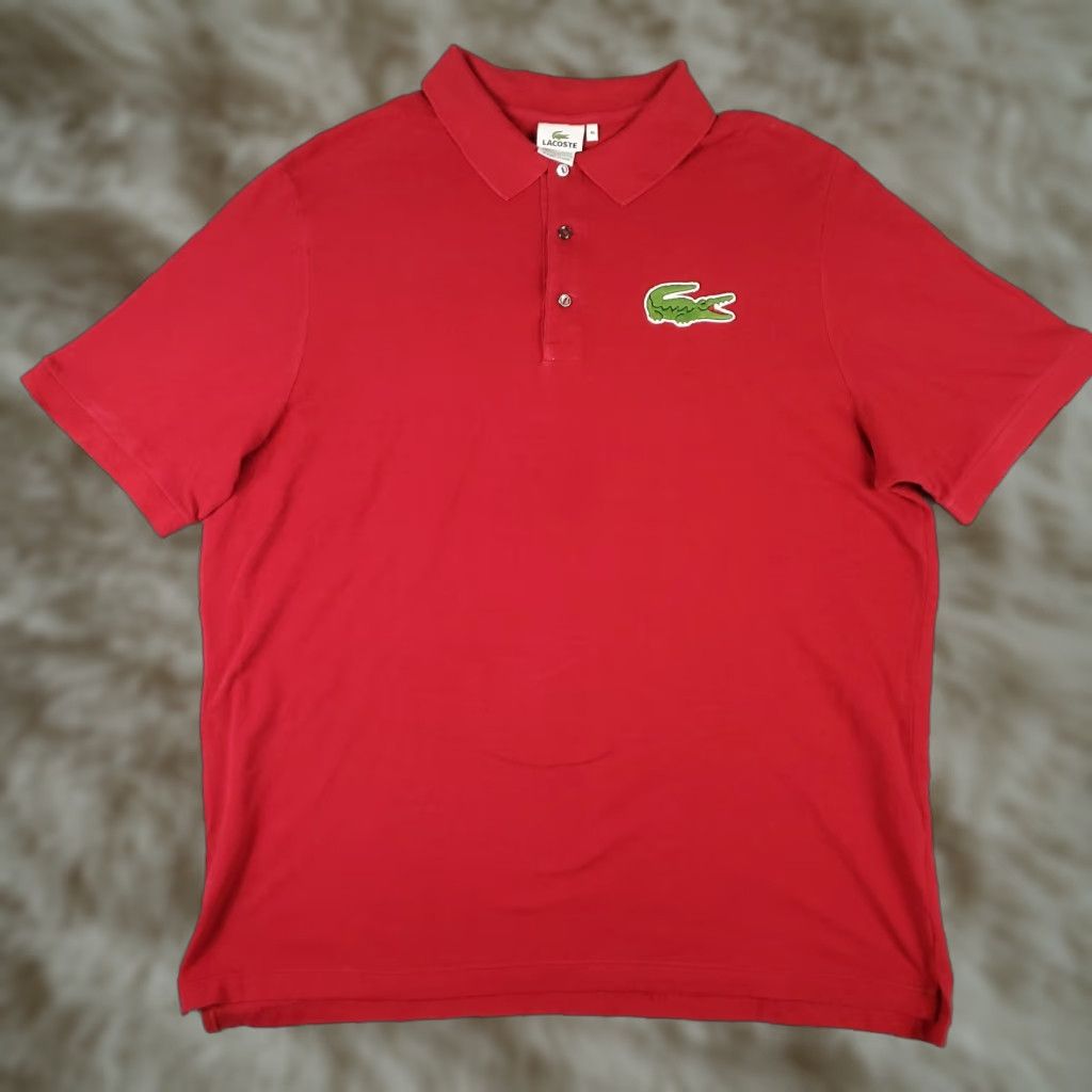 Lacoste Lacoste Polo Shirt Mens Size L Red Big Logo Short Sleeve Adult Regular Fit Polo Shirt Size US L / EU 52-54 / 3 - 1 Thumbnail
