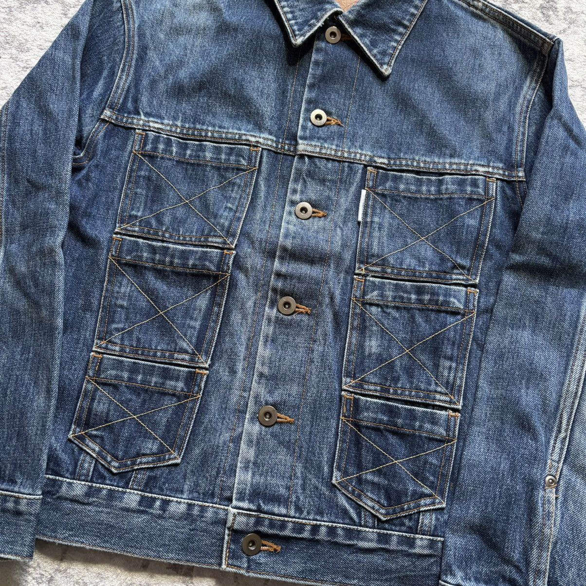 20471120 20471120 Double Sex 6 Pocket Distressed Denim Jacket Blue Size US S / EU 44-46 / 1 - 2 Thumbnail