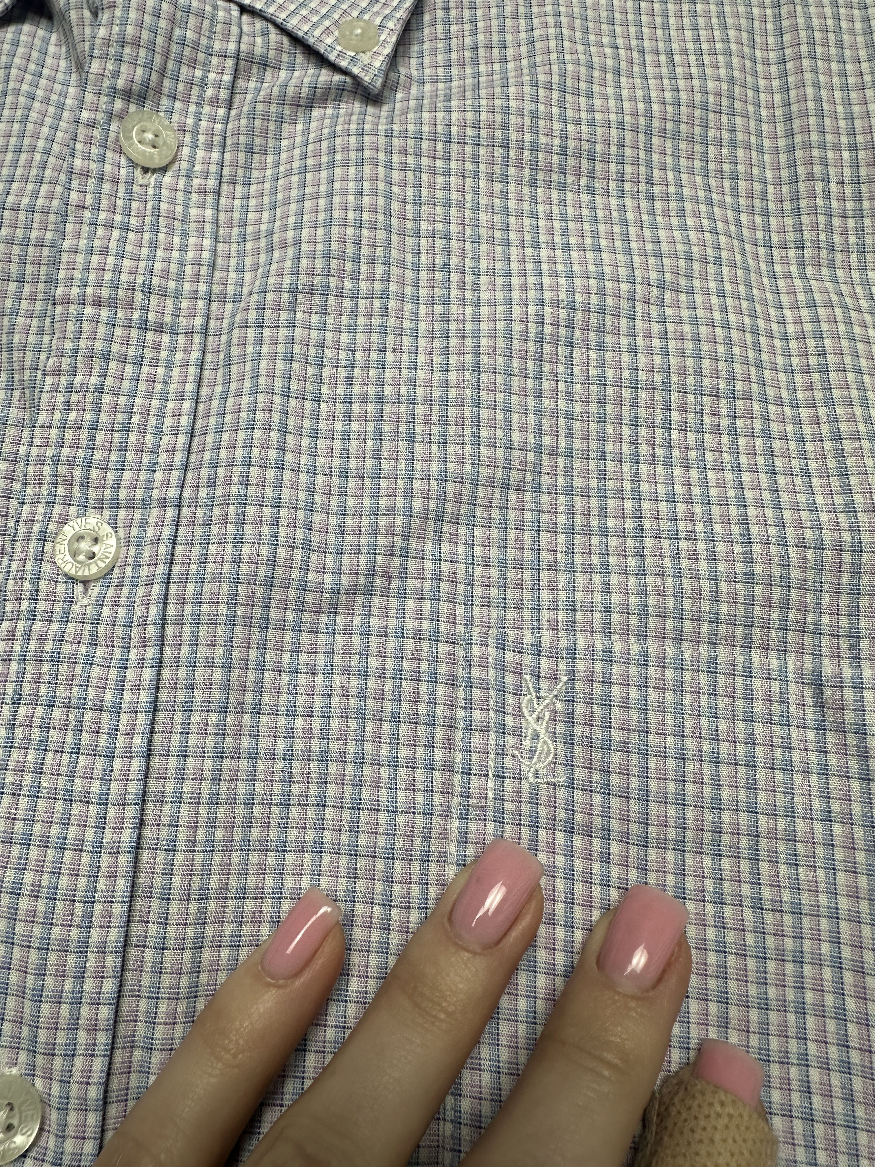 Yves Saint Laurent Yves Saint Laurent YSL Mens Short Sleeve Shirt Size US L / EU 52-54 / 3 - 3 Thumbnail