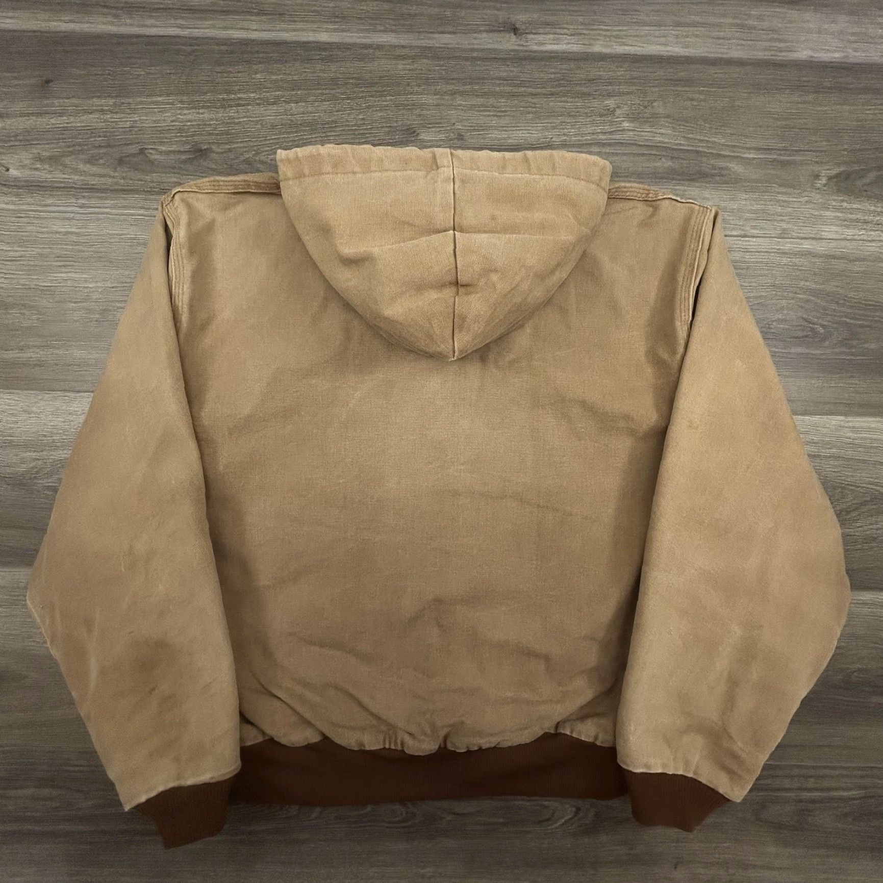 Carhartt VINTAGE Carhartt Jacket Mens 2XL Hooded Canvas Bomber Regular Zip Beige Grunge 90s Workwear Mens Size US XXL / EU 58 / 5 - 2 Thumbnail