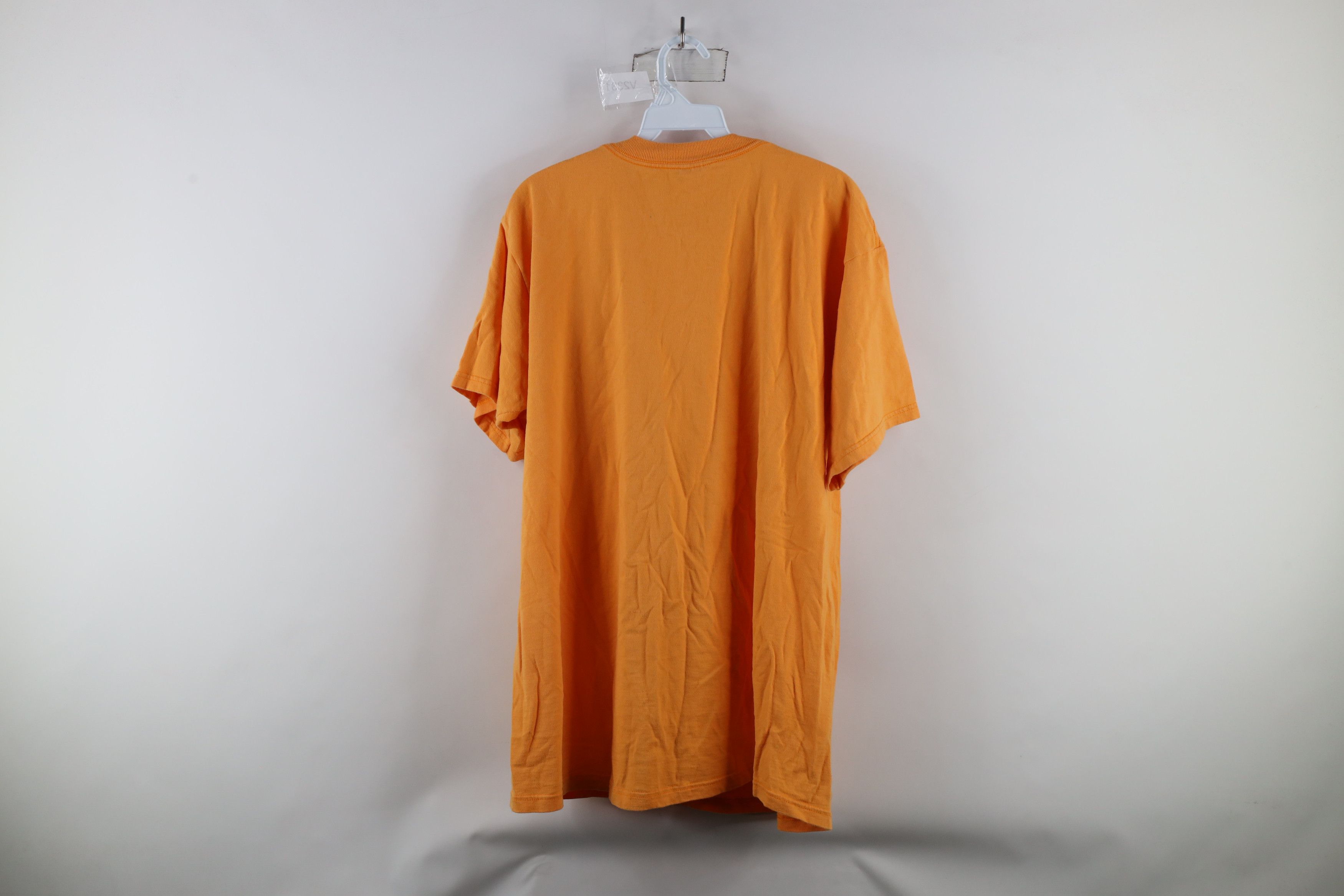 Vintage Vintage 90s Streetwear Short Sleeve T-Shirt Orange Cotton Size US XL / EU 56 / 4 - 9 Thumbnail