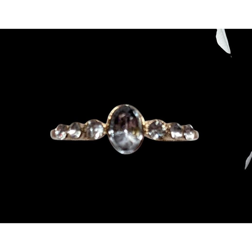 Other Elegant Glam Gold Tone Clear Gemmed Ring Size 7 1/4 Size ONE SIZE - 3 Thumbnail