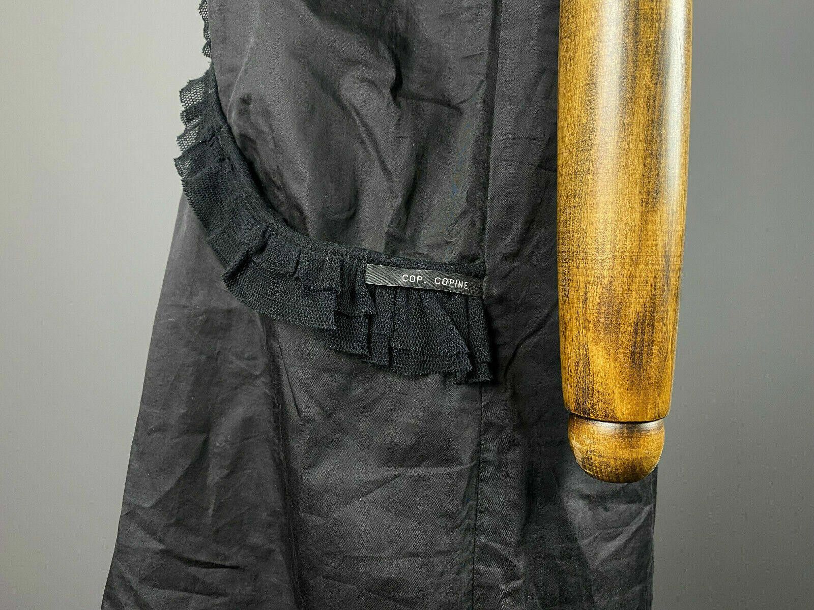 Designer Ladies Cop Copine Black Cotton Numero De Dress Robe Size 42 Size M / US 6-8 / IT 42-44 - 5 Thumbnail