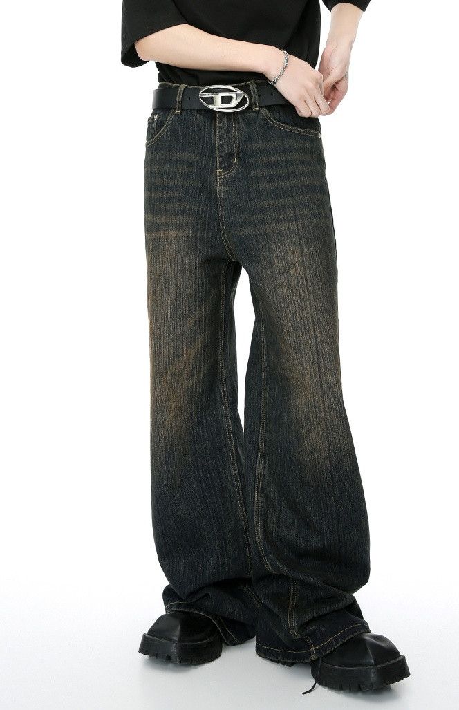 Japanese Brand × Jean Retro bamboo pattern design distressed washed jeans trend Size US 32 / EU 48 - 2 Thumbnail