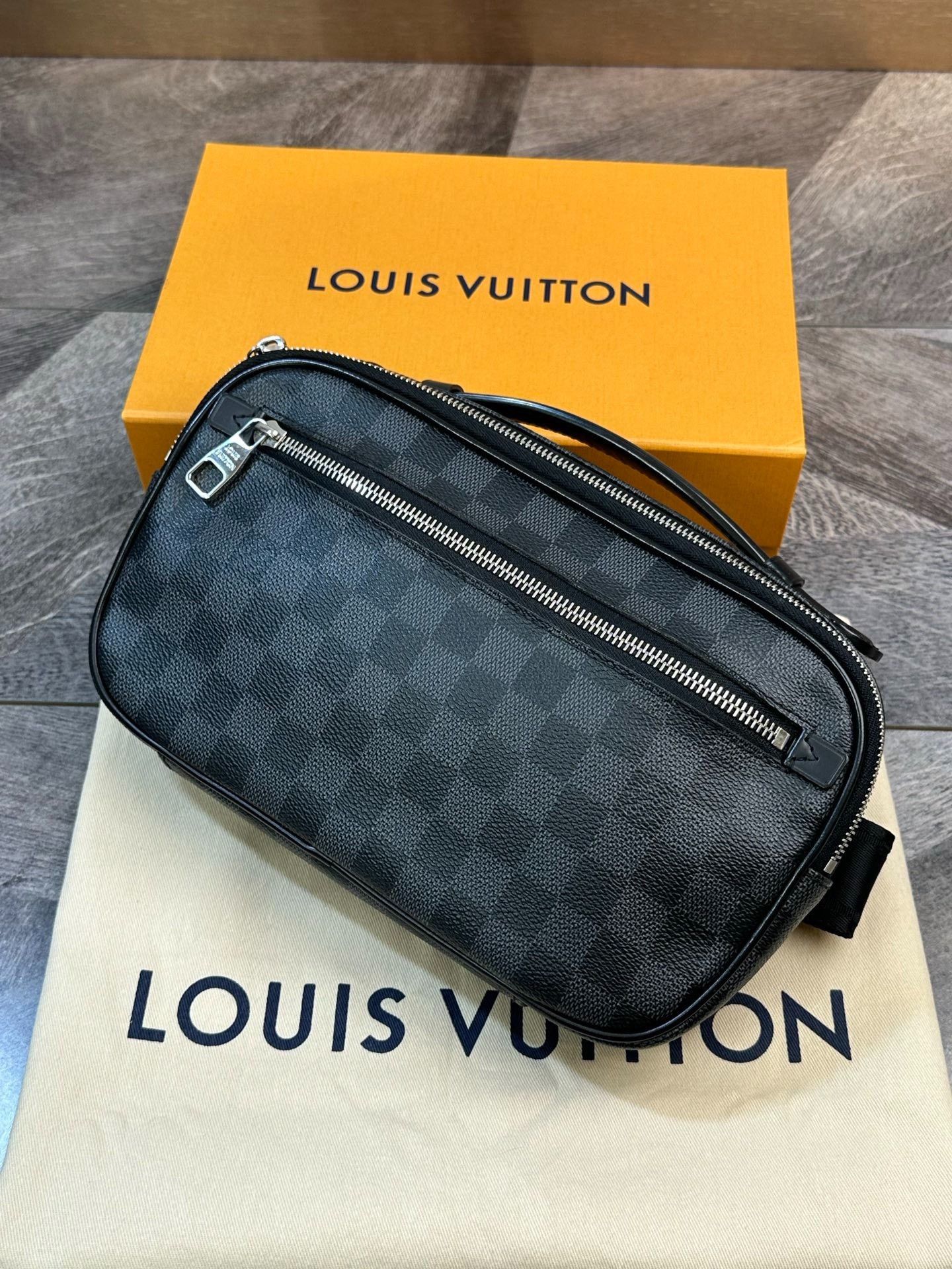 Louis Vuitton LV Black Checkerboard Waist Chest Bag Size ONE SIZE - 1 Thumbnail