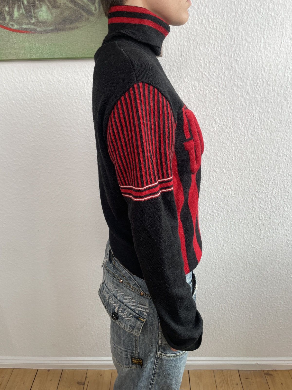 Jean Paul Gaultier Jean Paul Gaultier Football 1990's Junior turtleneck sweater Size US S / EU 44-46 / 1 - 9 Thumbnail