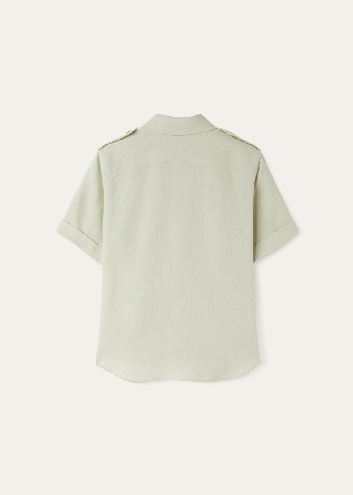Loro Piana o1srvl11e0725 FAO3846 Annalisa Linen Shirt in Light Green Size M / US 6-8 / IT 42-44 - 2 Thumbnail