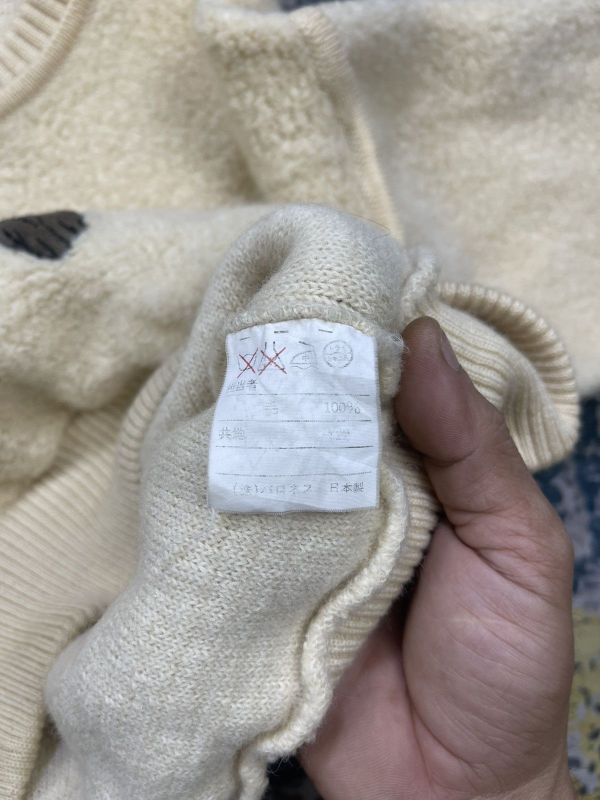 Vintage Vintage Baronece Crewneck Deep Pile Knit Sweater Size L / US 10 / IT 46 - 14 Thumbnail