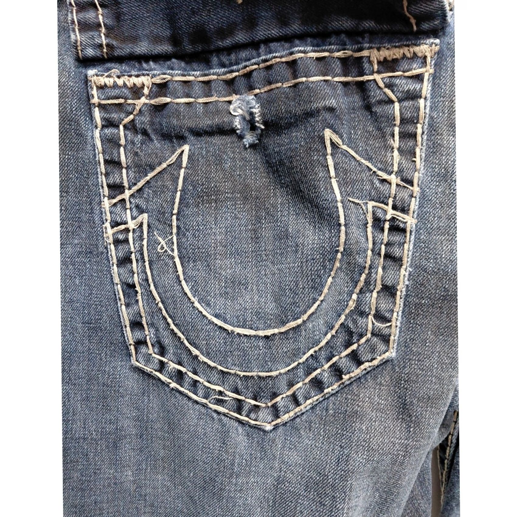 True Religion True Religion Jeans Blue Solid Denim Straight Men Size 42 Jacket? Size US 42 / EU 58 - 5 Thumbnail