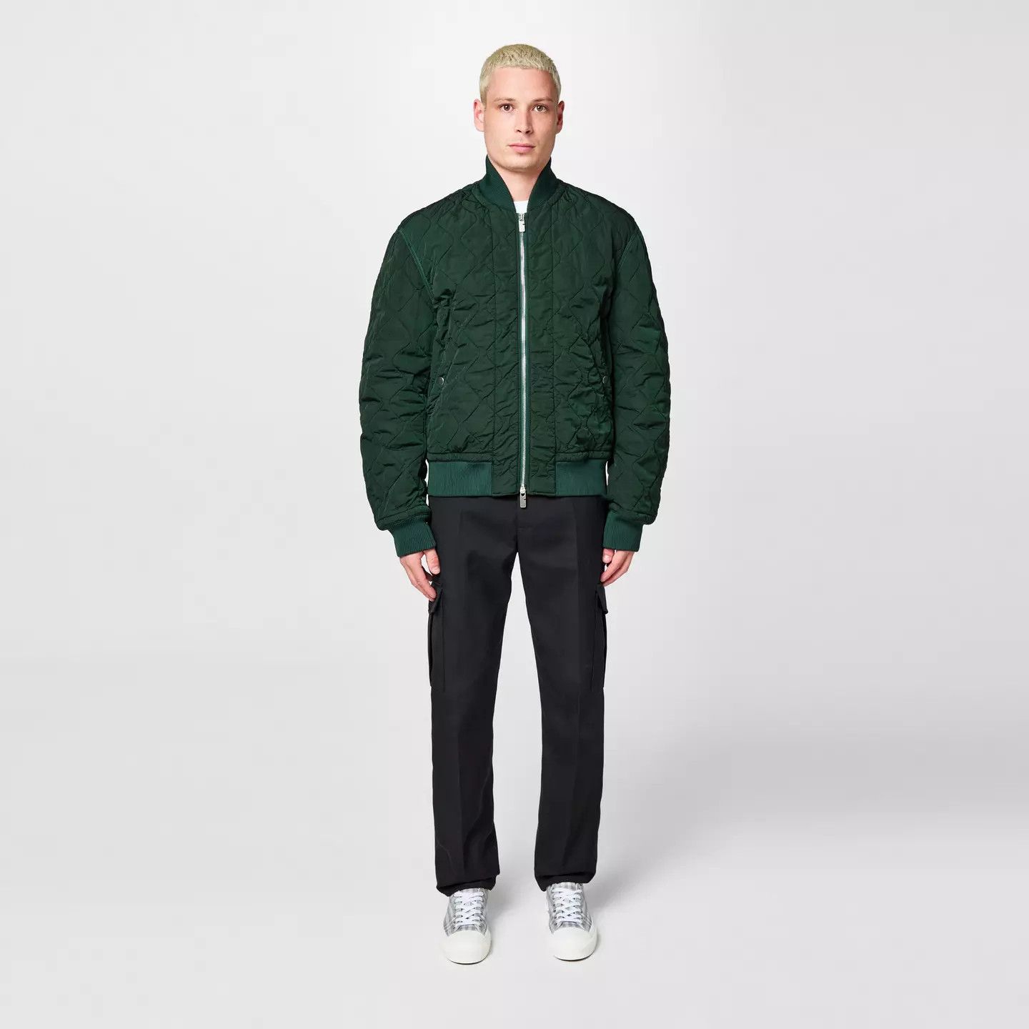 Burberry o1g2r1mq0426 Quilted Zip Jacket in Green Size US M / EU 48-50 / 2 - 5 Thumbnail