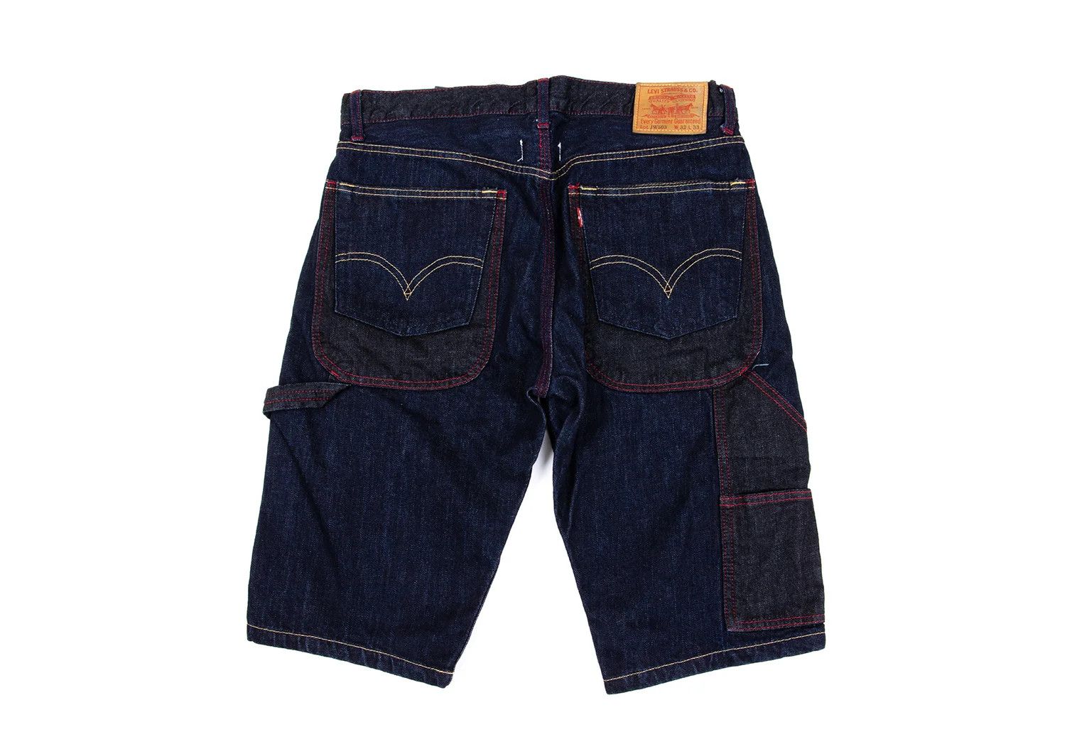 Junya Watanabe Color-Blocked Indigo Denim Short Painter Pants Size US 30 / EU 46 - 7 Thumbnail