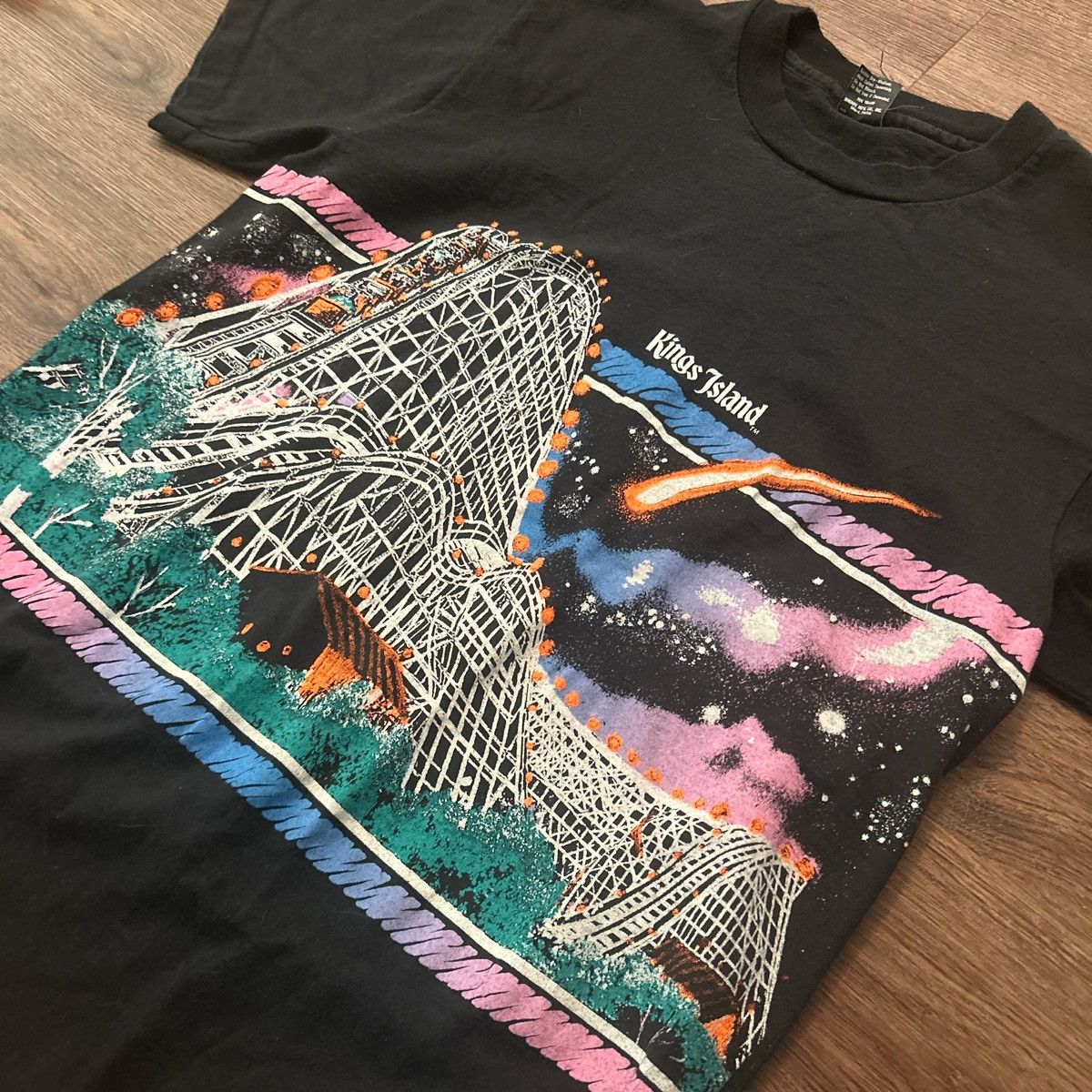 Vintage 90s king island RARE Blue Streak Coaster Wrap Around T Shirt Size US L / EU 52-54 / 3 - 2 Thumbnail