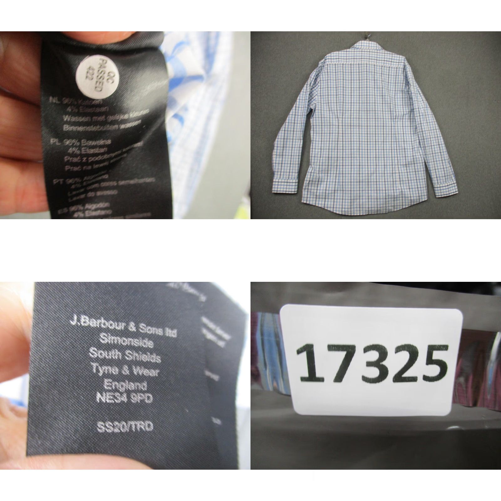 Barbour Barbour Shirt Mens 2XL Blue White Tattersall Plaid Button Down Tailored Fit Size US XXL / EU 58 / 5 - 9 Thumbnail