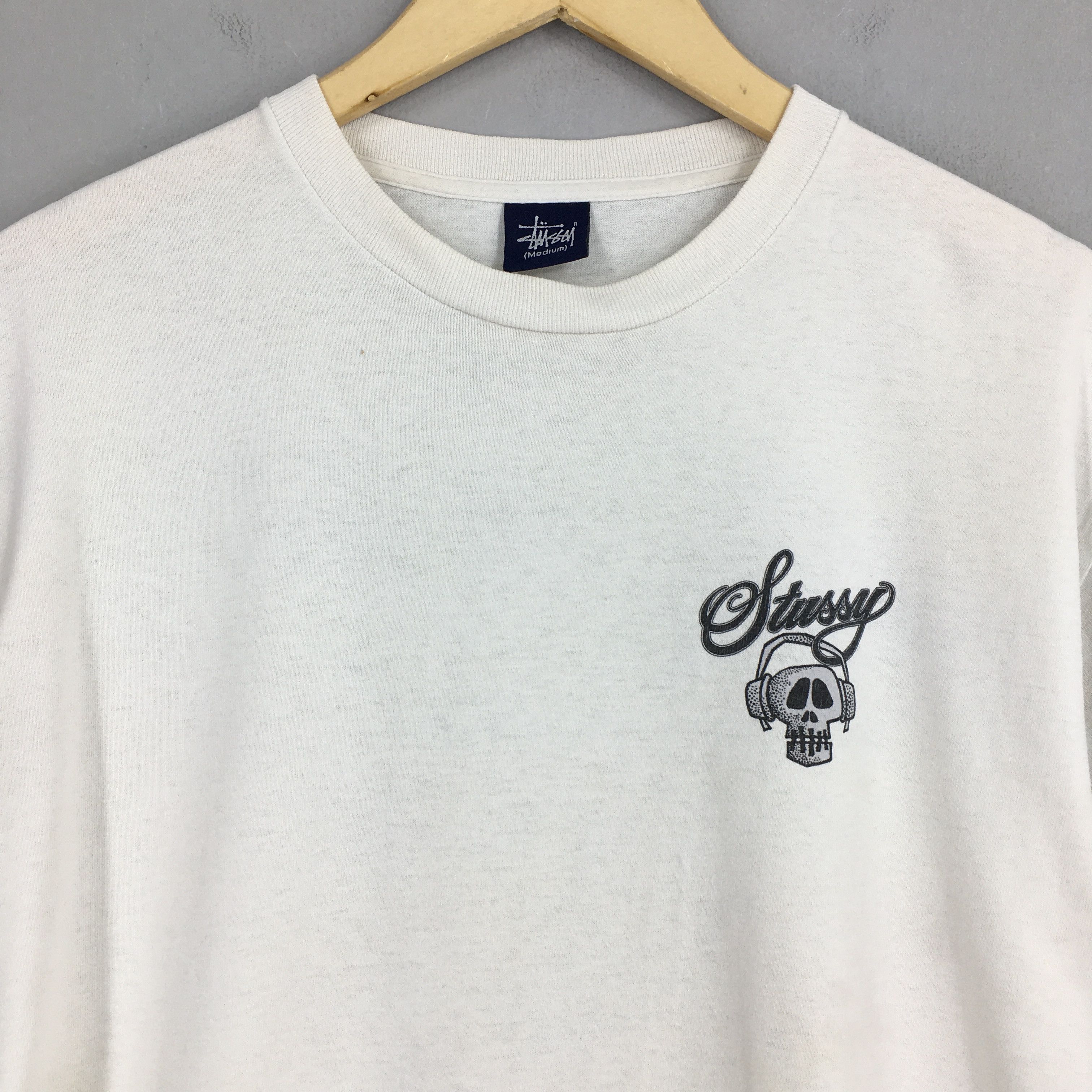 Stussy × Vintage Vintage 90s Stussy Usa Skater White T shirt Medium Size US M / EU 48-50 / 2 - 4 Thumbnail