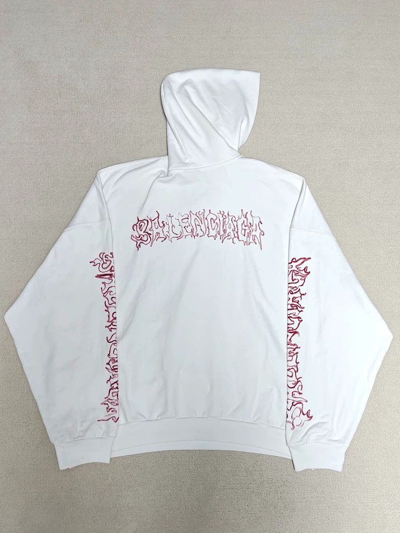 Balenciaga Balenciaga size 3 24 FW dragon flame metal hooded sweatshir Size US M / EU 48-50 / 2 - 3 Thumbnail