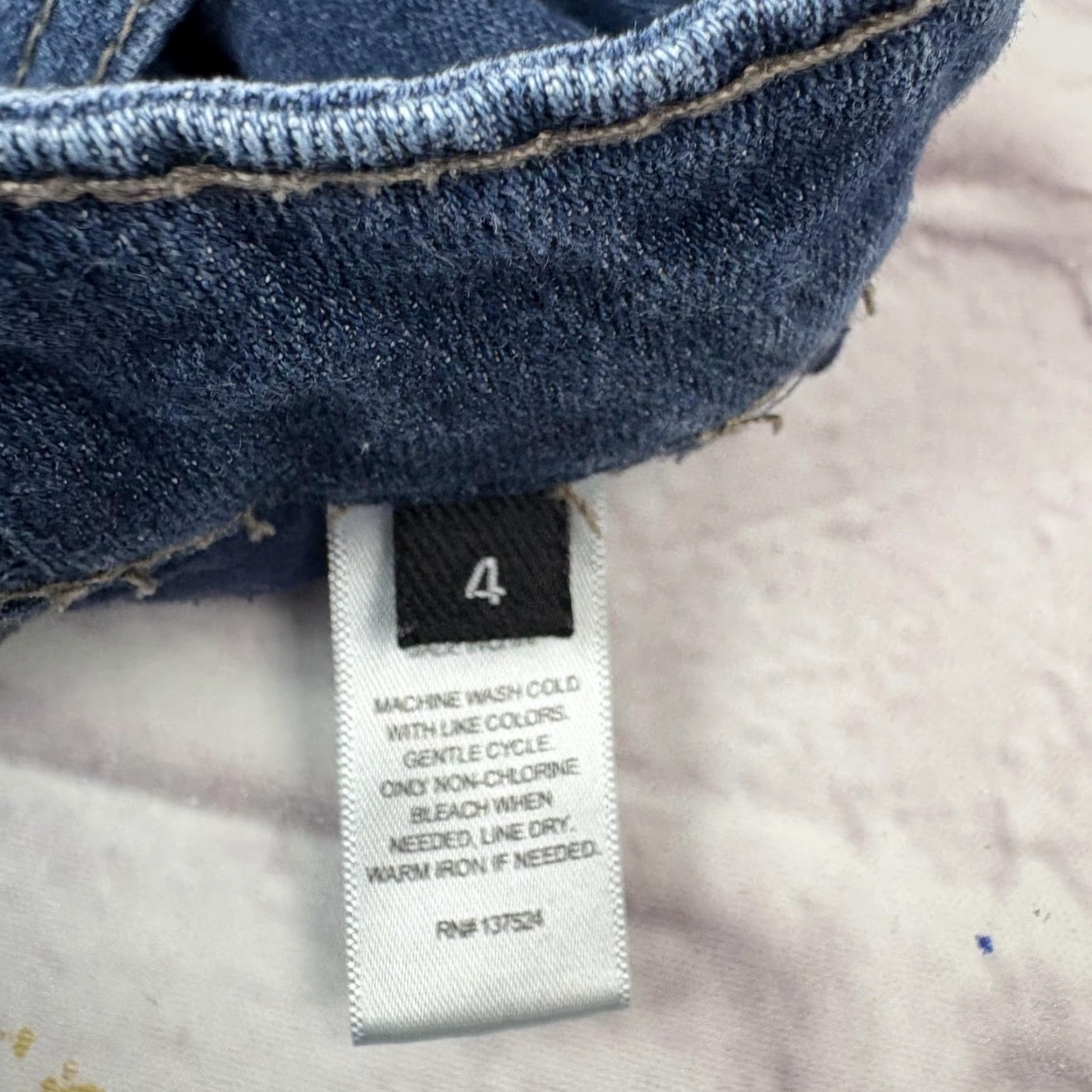 Express Express Jeans Womens 4 Medium Wash Blue Low Rise Cropped 30x24 Embroidered Denim Size 27" / US 4 / IT 40 - 7 Thumbnail