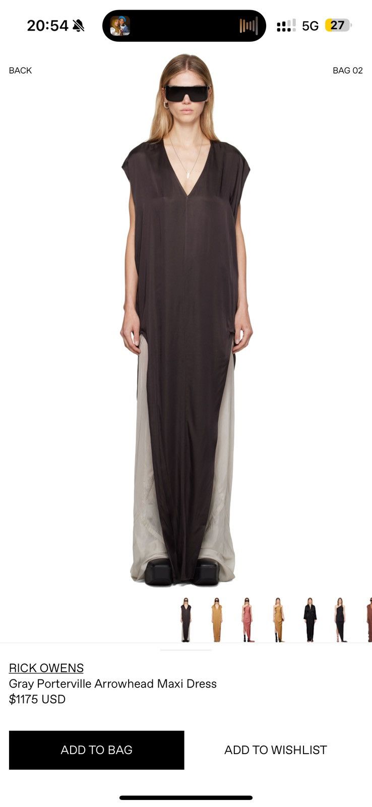 Rick Owens Rick Owens FW23 Porterville Arrowhead Maxi Dress Size M / US 6-8 / IT 42-44 - 1 Thumbnail