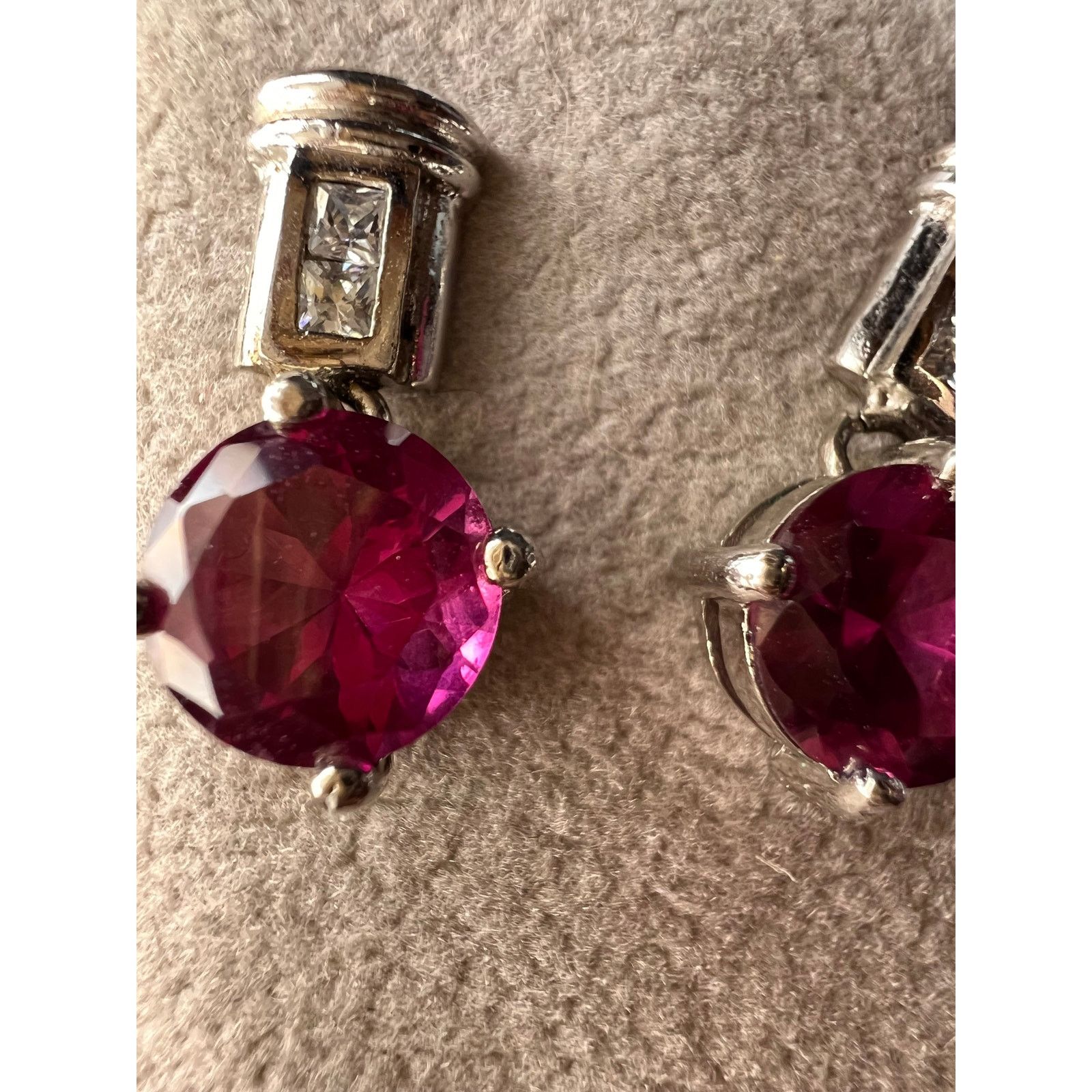 Other Lab purple sapphire and topaz sterling silver earrings Size ONE SIZE - 15 Thumbnail