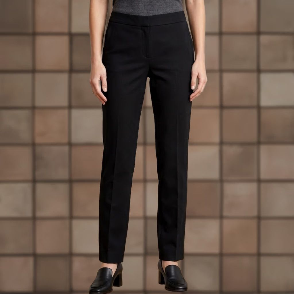 Vintage Lafayette 148 New York Mercer Slim Fit Pants Black Size 6 Woman Velvet? No, Black solid pants with pockets, stretchTwist? Size 28" / US 6 / IT 42 - 1 Thumbnail