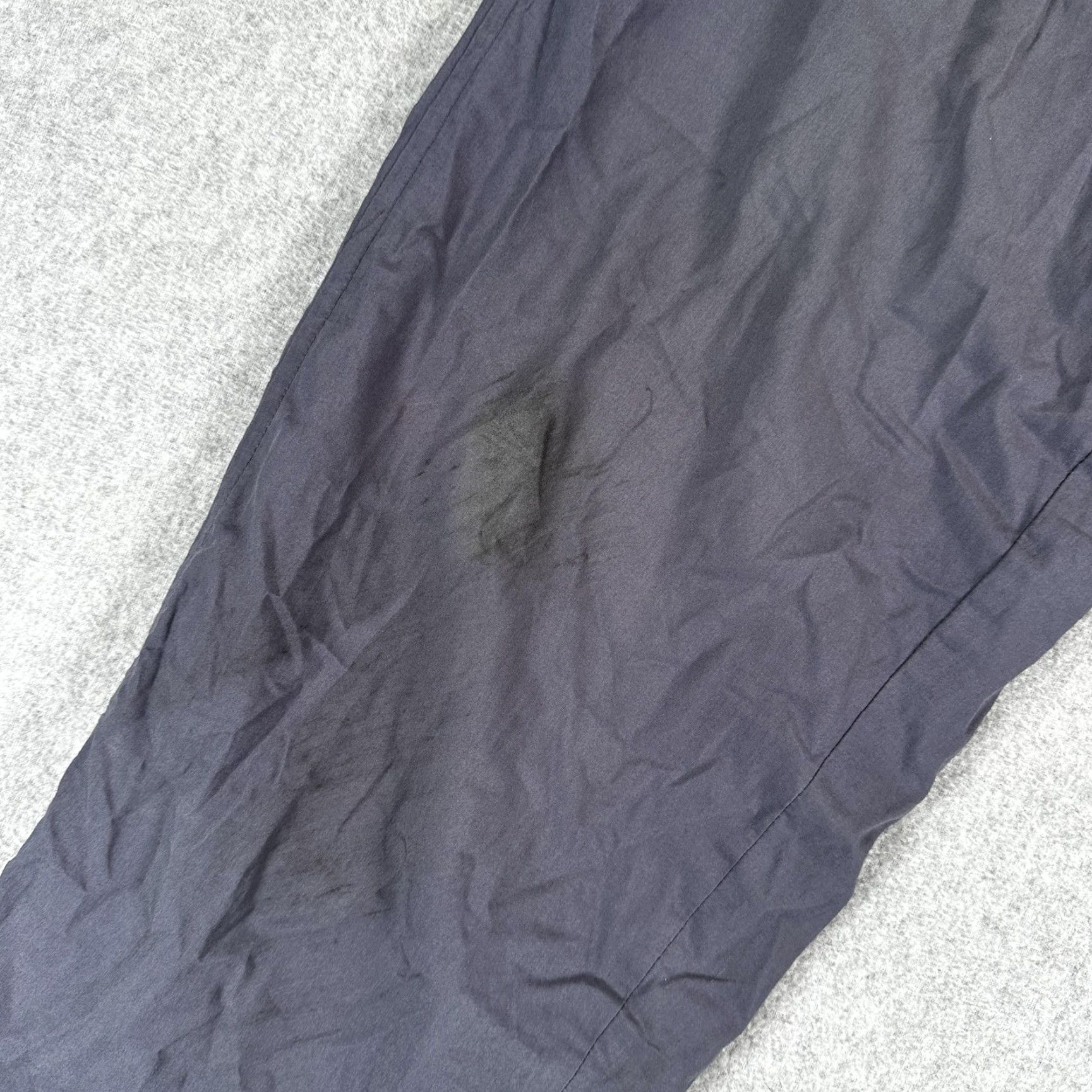 Nike VINTAGE Nike Track Pants Mens Large Gray Navy Elastic Lined Drawstring Warmup Size US 33 - 5 Thumbnail