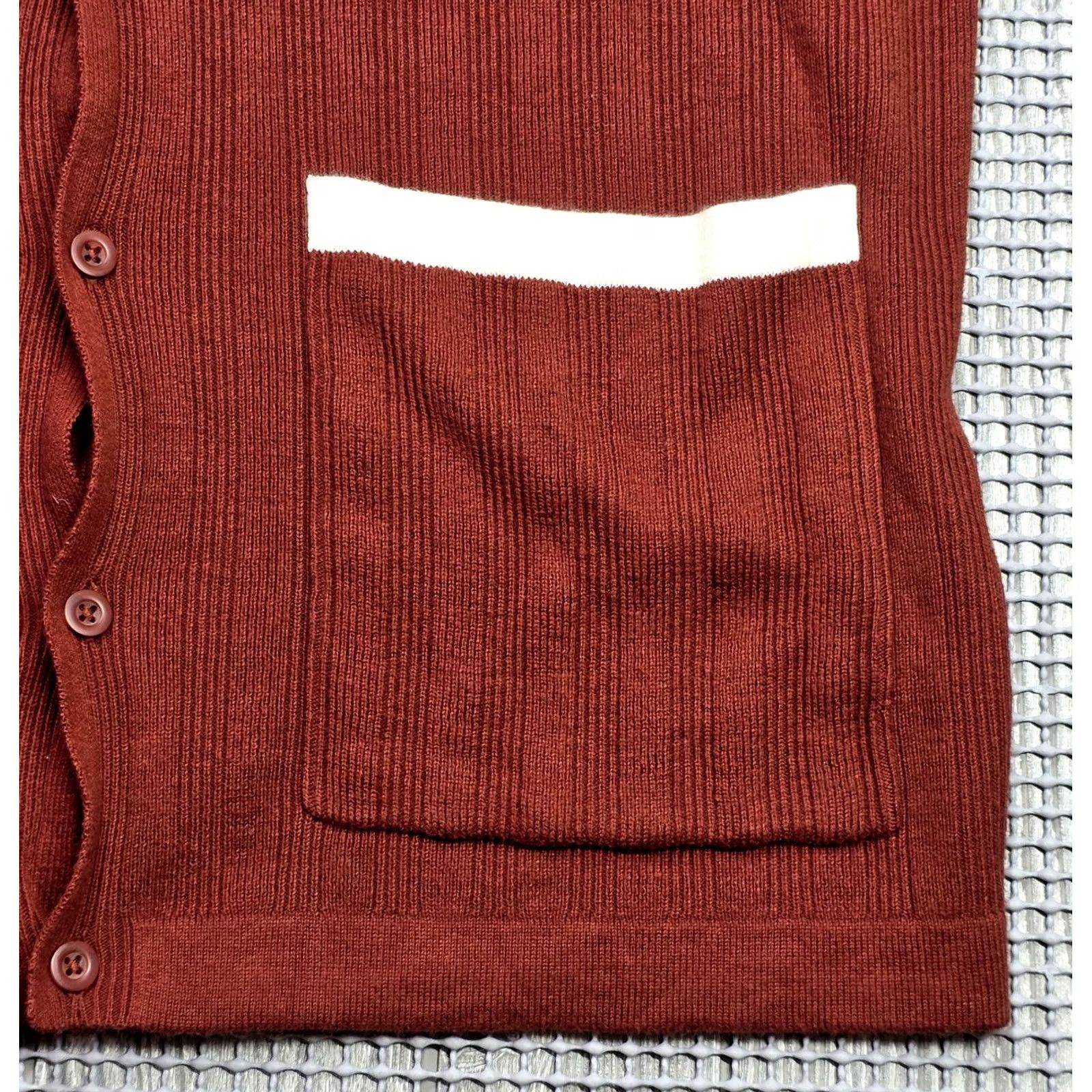 Abercrombie & Fitch Abercrombie & Fitch Shirt Mens Knit Button-Up Short Sleeve Brown Burnt Orange 50s 60s 70s 80s 90s Preppy Retro College S Size US S / EU 44-46 / 1 - 3 Thumbnail
