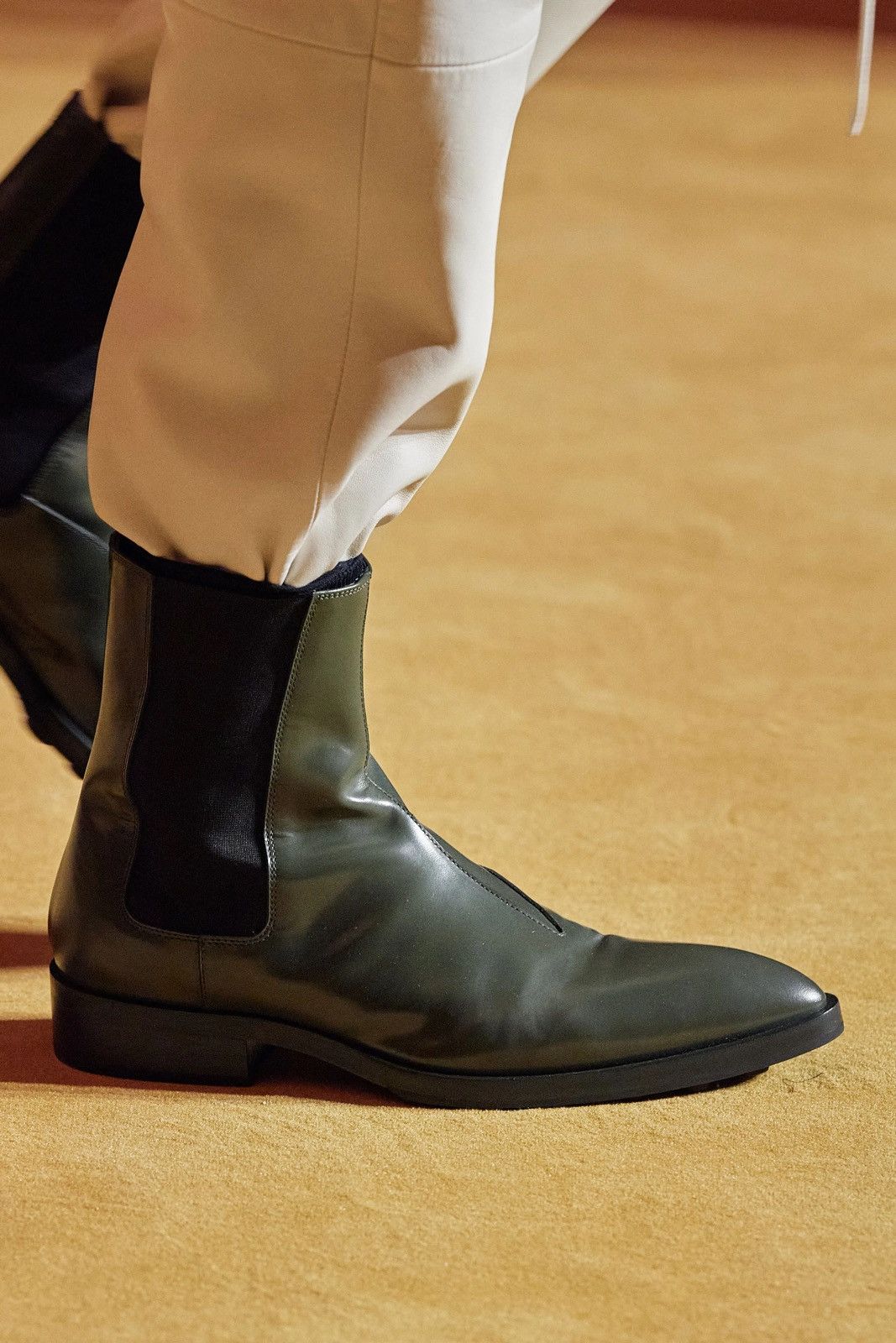 Jil Sander Jil Sander FW22 Pointed Toe Leather Chelsea Boots Green Size US 11 / EU 44 - 4 Thumbnail