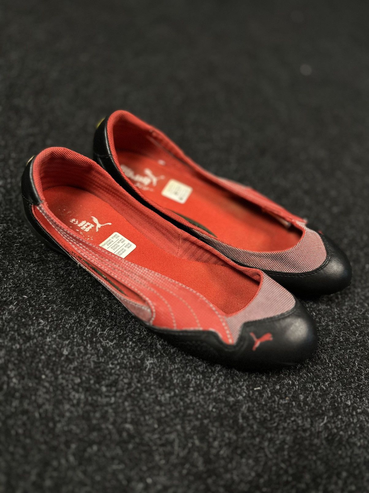 Ferrari × Puma Puma Ferrari Archive Black Red Ballet Flats Shoes Sneakers Size US 8 / IT 38 - 6 Thumbnail