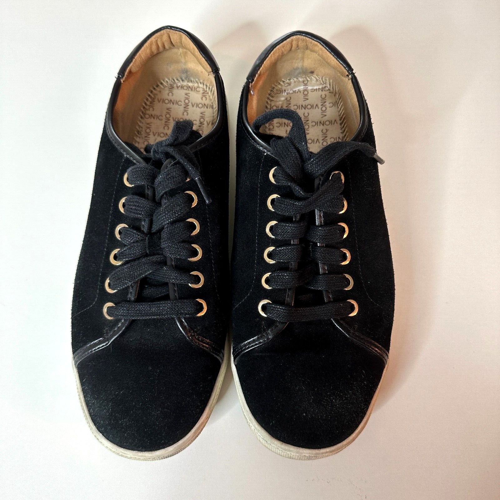 Vionic Vionic Sunny Brinley Black Suede White Trim Walking Shoe 8.5 Size US 8.5 / IT 38.5 - 1 Thumbnail