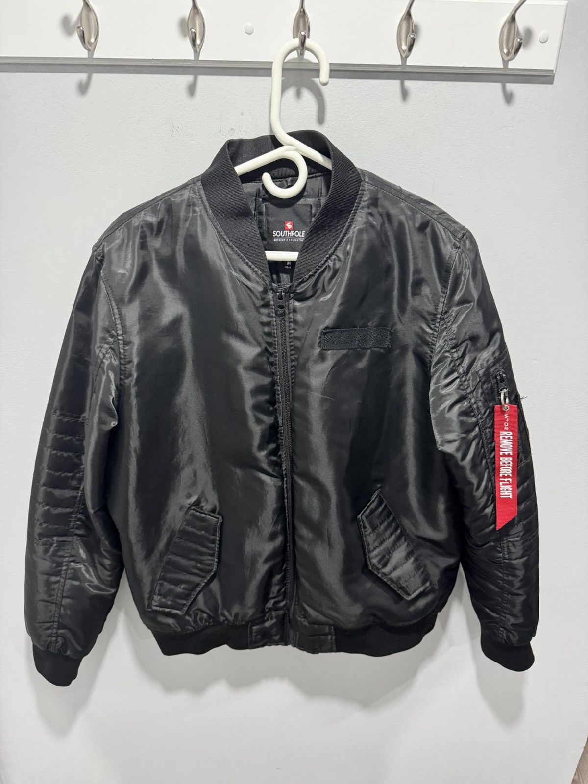 Southpole Vintage South Pole Bomber Quilted Jacket Size Medium Black Size US M / EU 48-50 / 2 - 1 Thumbnail