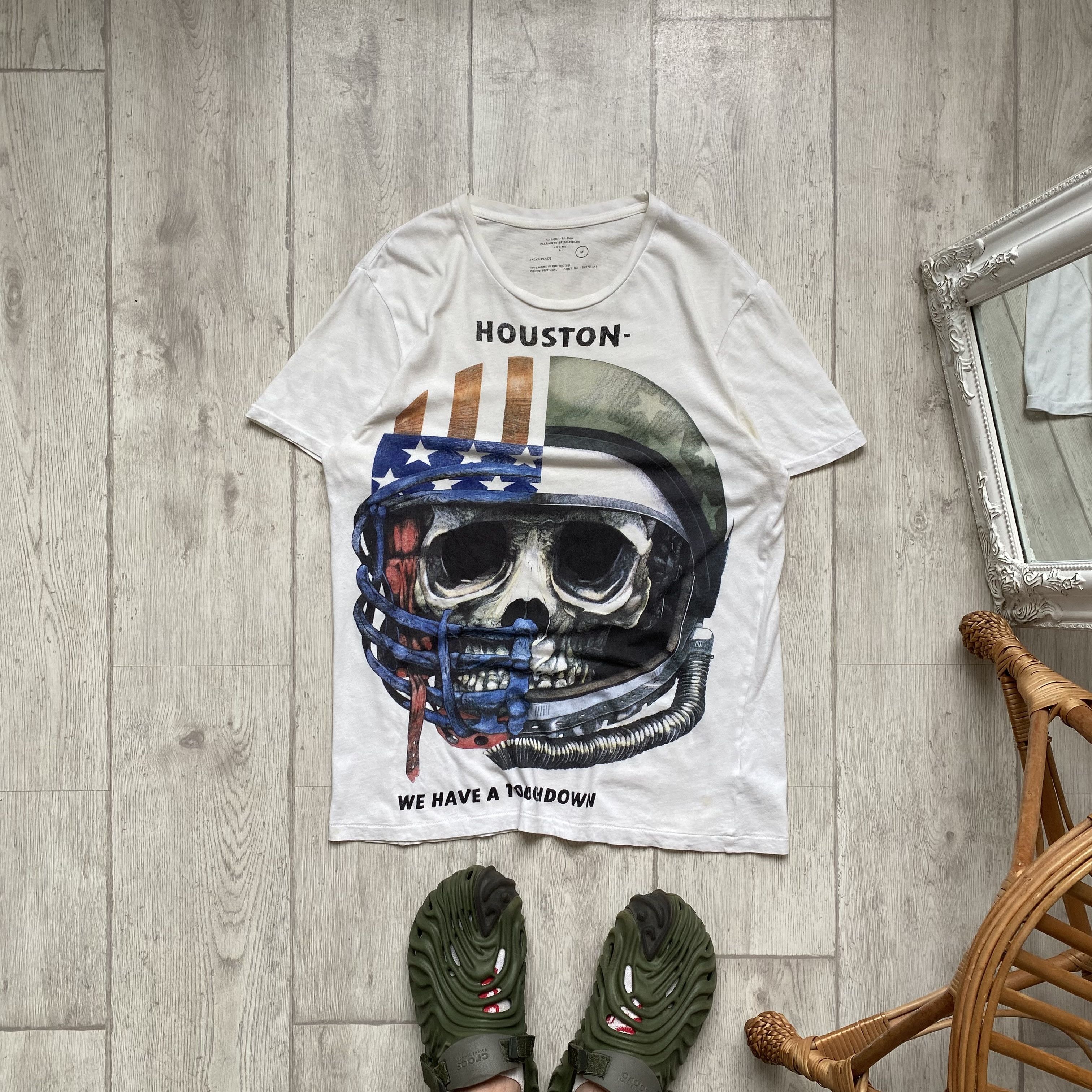 Allsaints 🚀 Allsaint Skull Logo Tee Nasa Huston light t-shirt Size US M / EU 48-50 / 2 - 1 Thumbnail